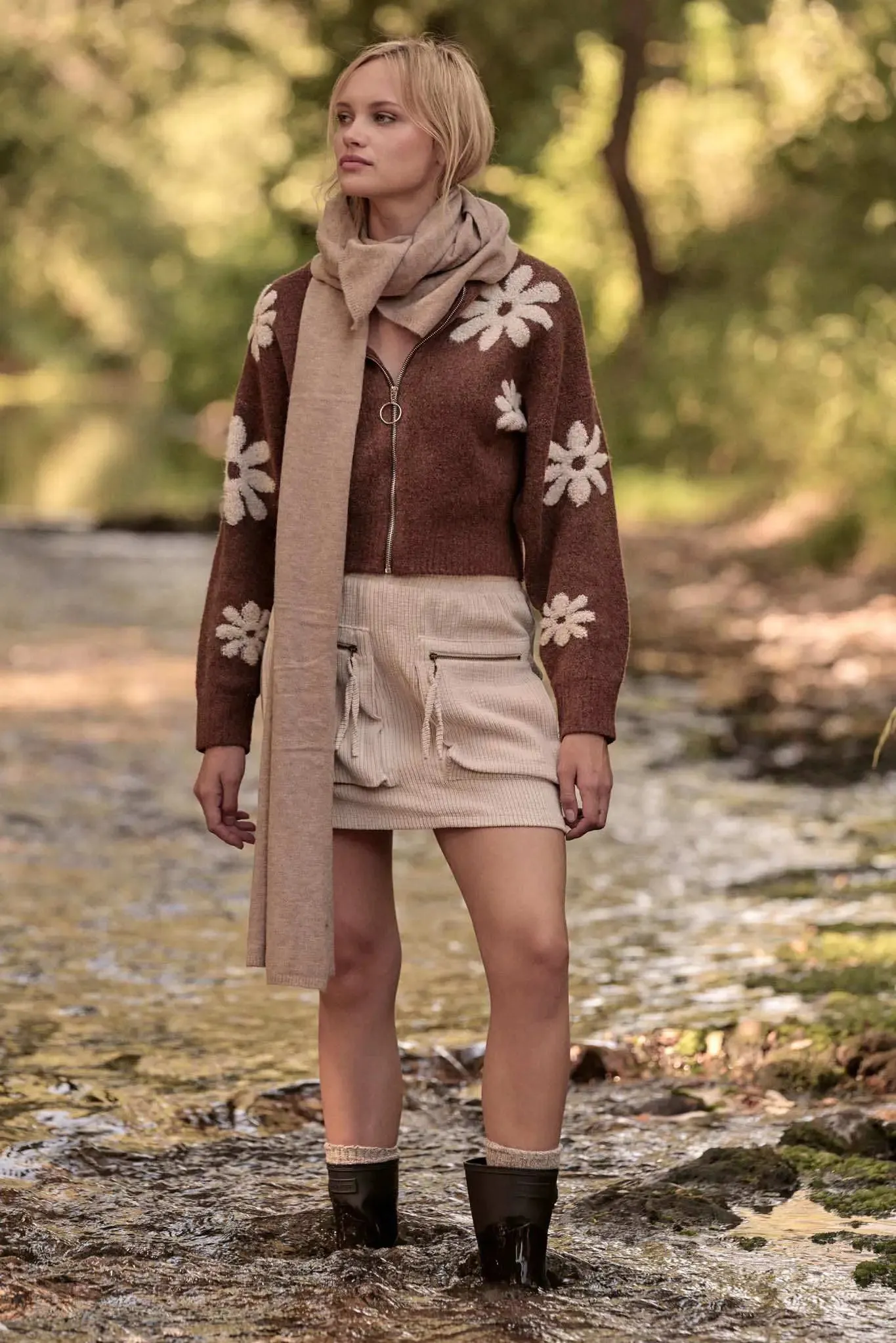 Carried Away Corduroy Cargo Mini Skirt sold by Promesa product image thumbnail 3