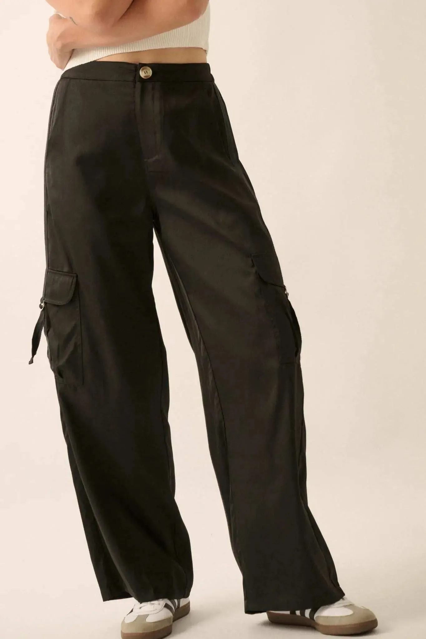 In the Pocket Matte Satin Cargo Pants sold by Promesa product image thumbnail 4