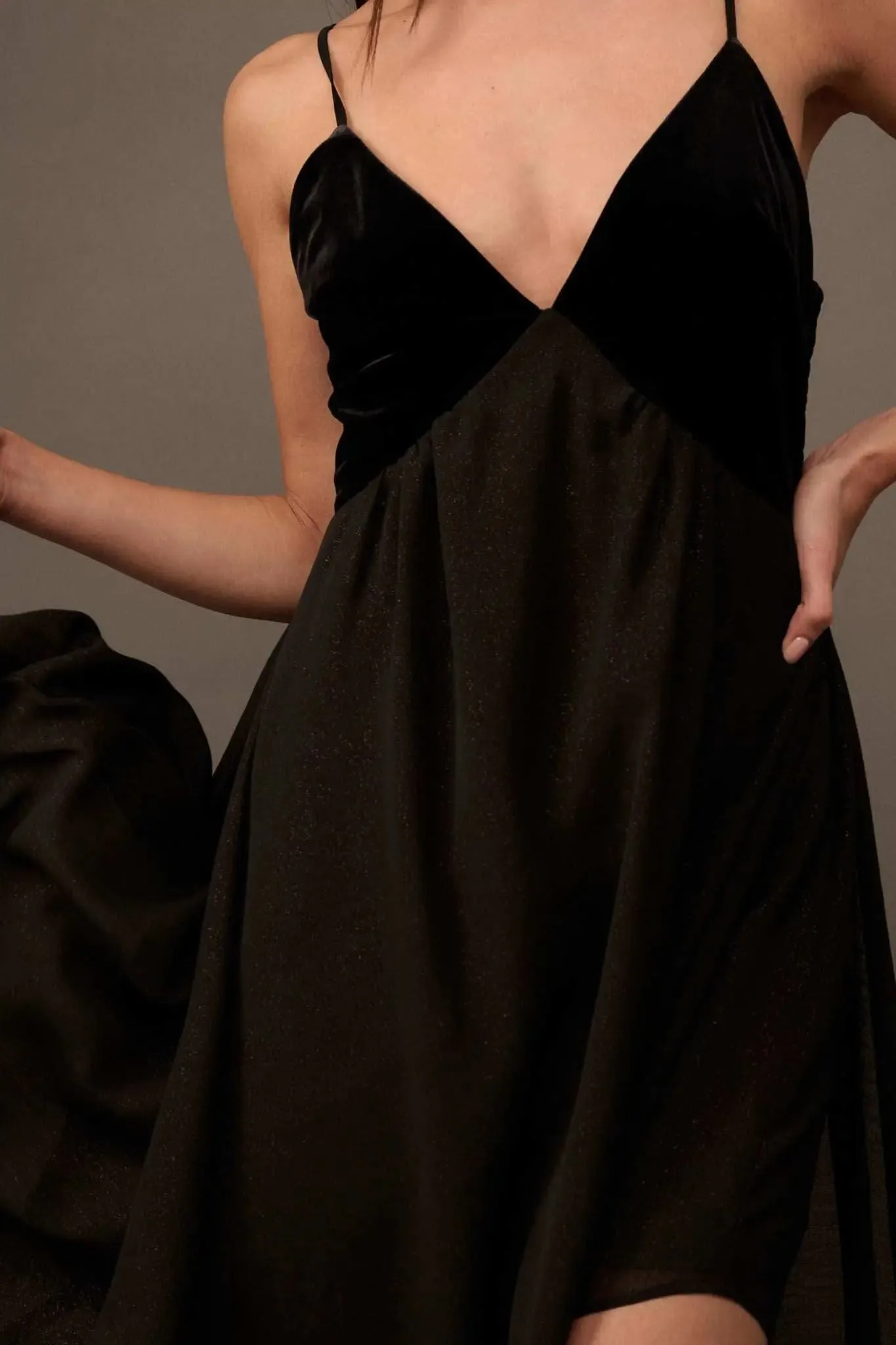 Last Dance Velvet and Glitter Gauze Maxi Dress sold by Promesa product image thumbnail 2