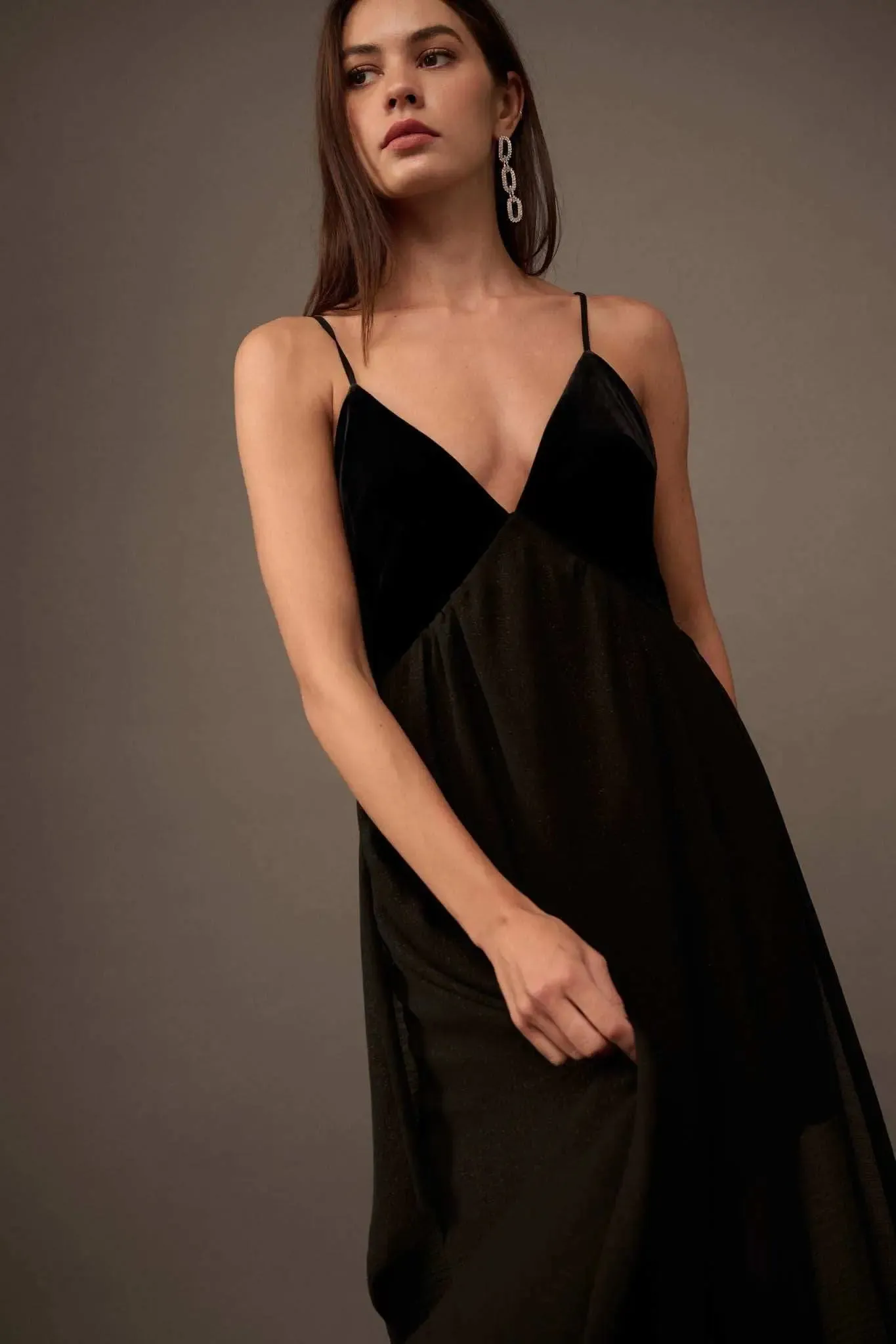 Last Dance Velvet and Glitter Gauze Maxi Dress sold by Promesa product image thumbnail 4