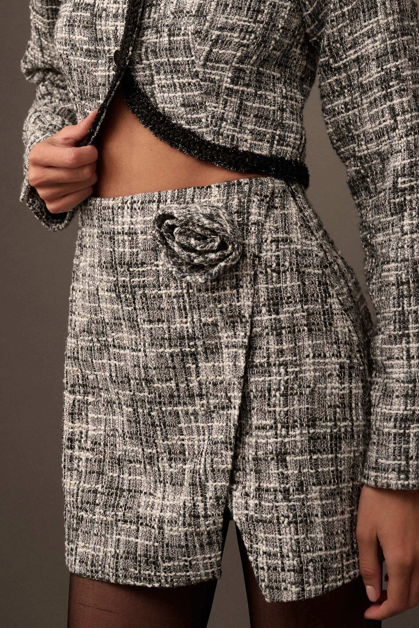 Couture Allure Tweed Tulip Mini Skirt sold by Promesa product image thumbnail 2