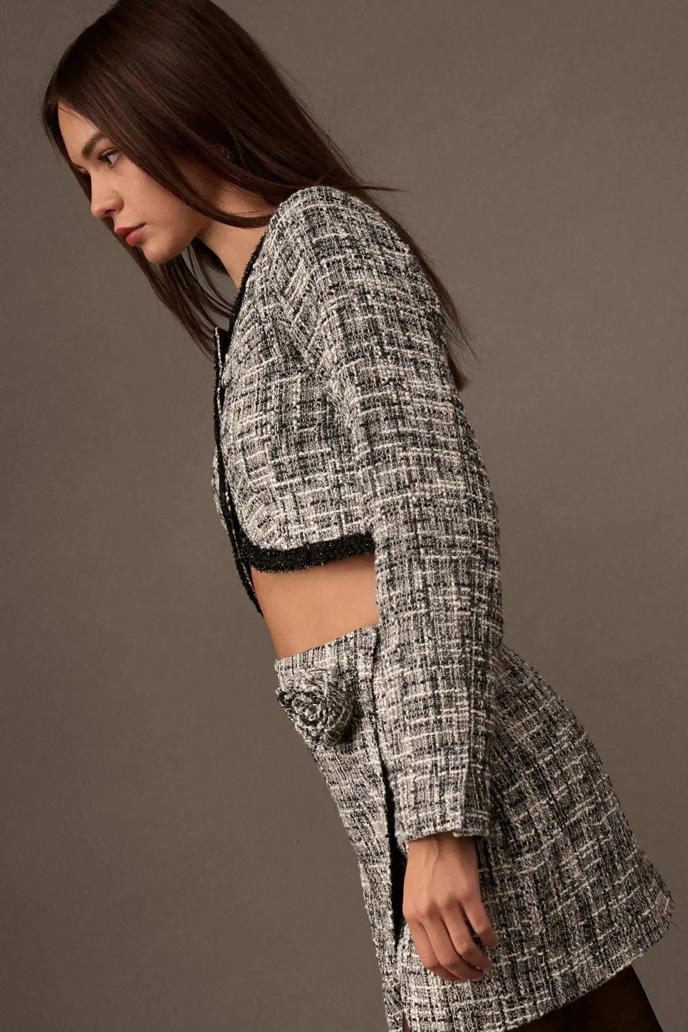 Pure Couture Cropped Tweed Blazer sold by Promesa product image thumbnail 5