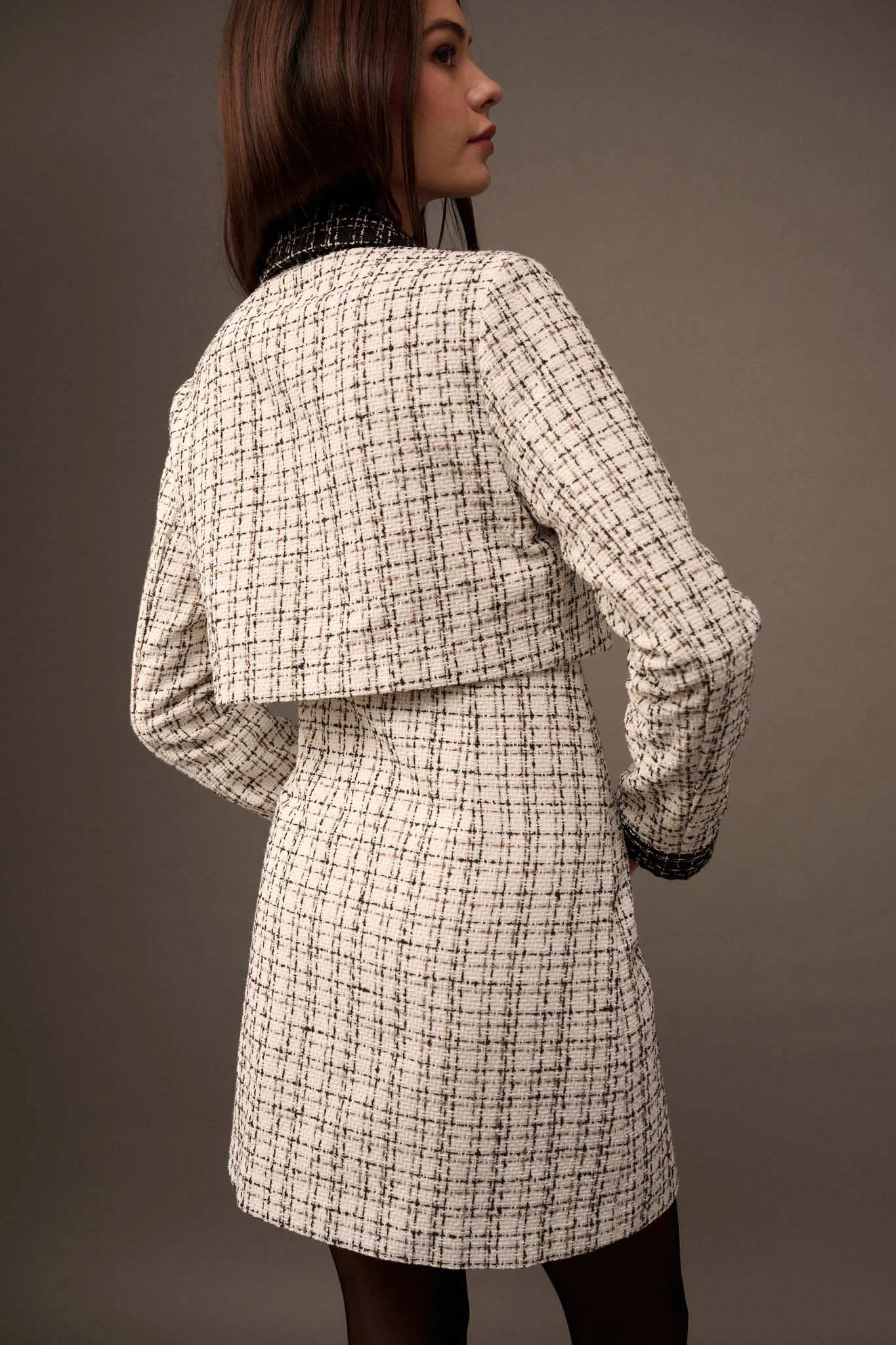Call Me Coco Tweed Layered-Look Suit Dress sold by Promesa product image thumbnail 2