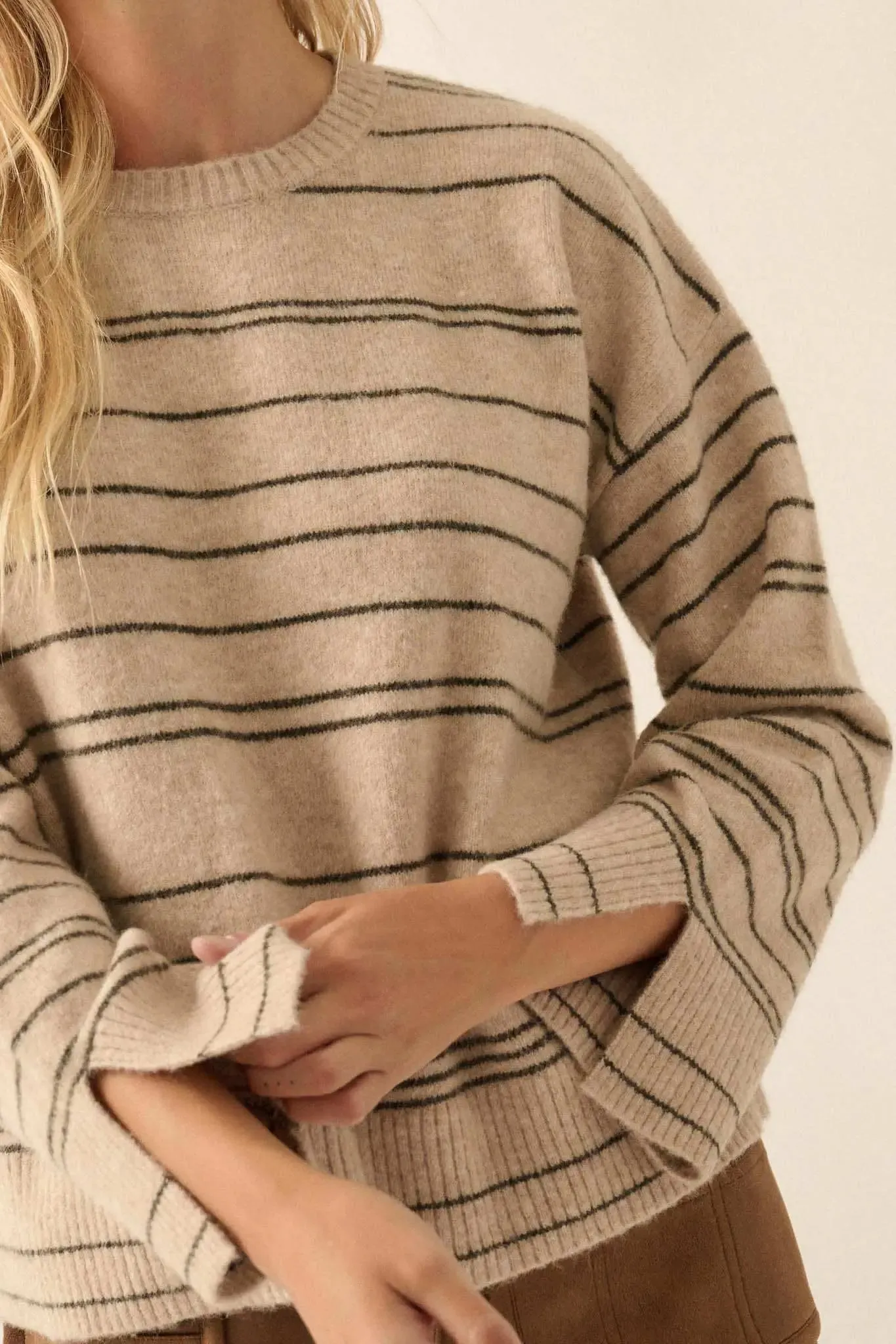 By the Rules Striped Split-Sleeve Sweater sold by Promesa product image thumbnail 4