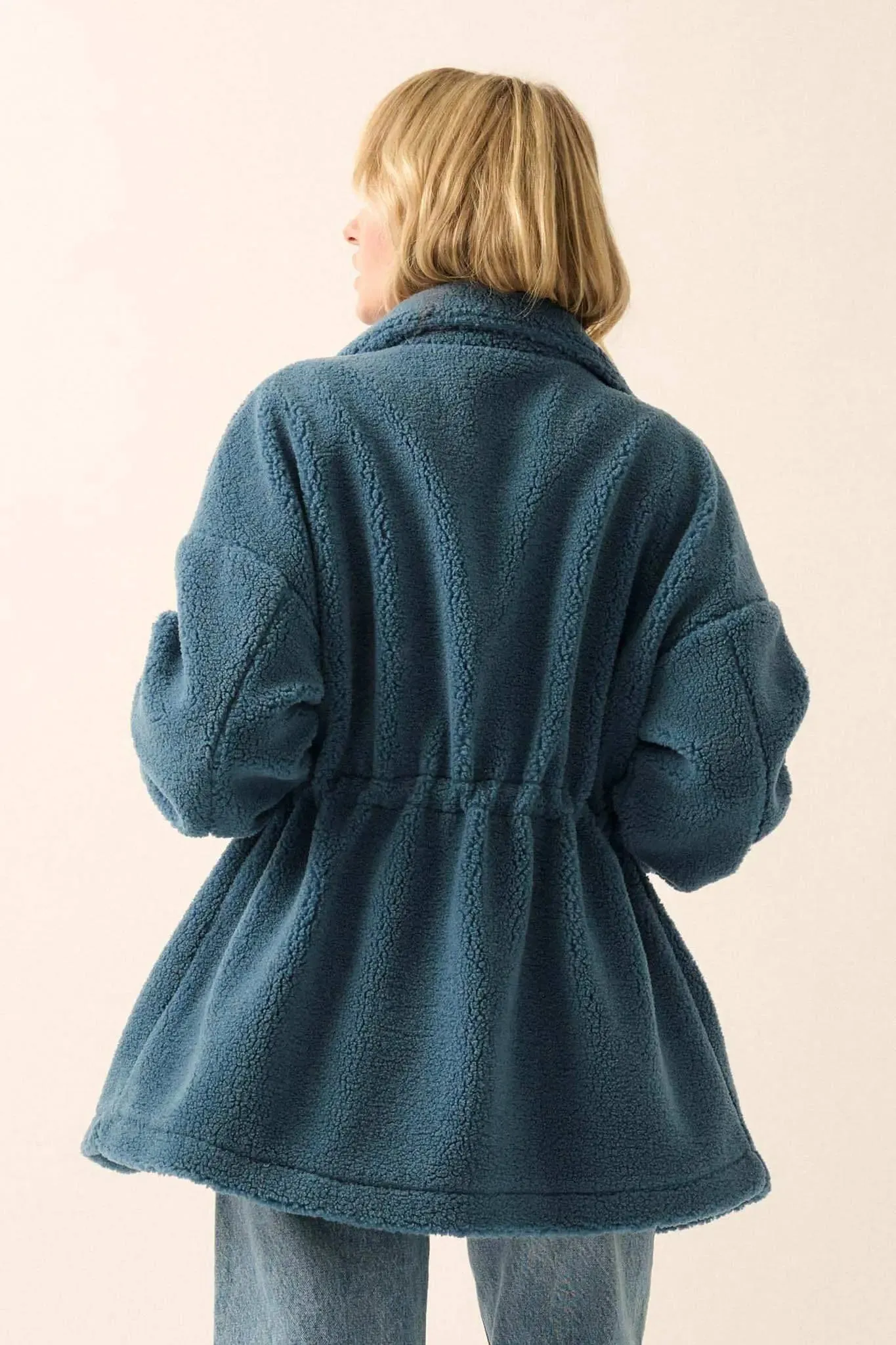 Feeling Fluffy Sherpa Fleece Drawstring Jacket sold by Promesa product image thumbnail 2
