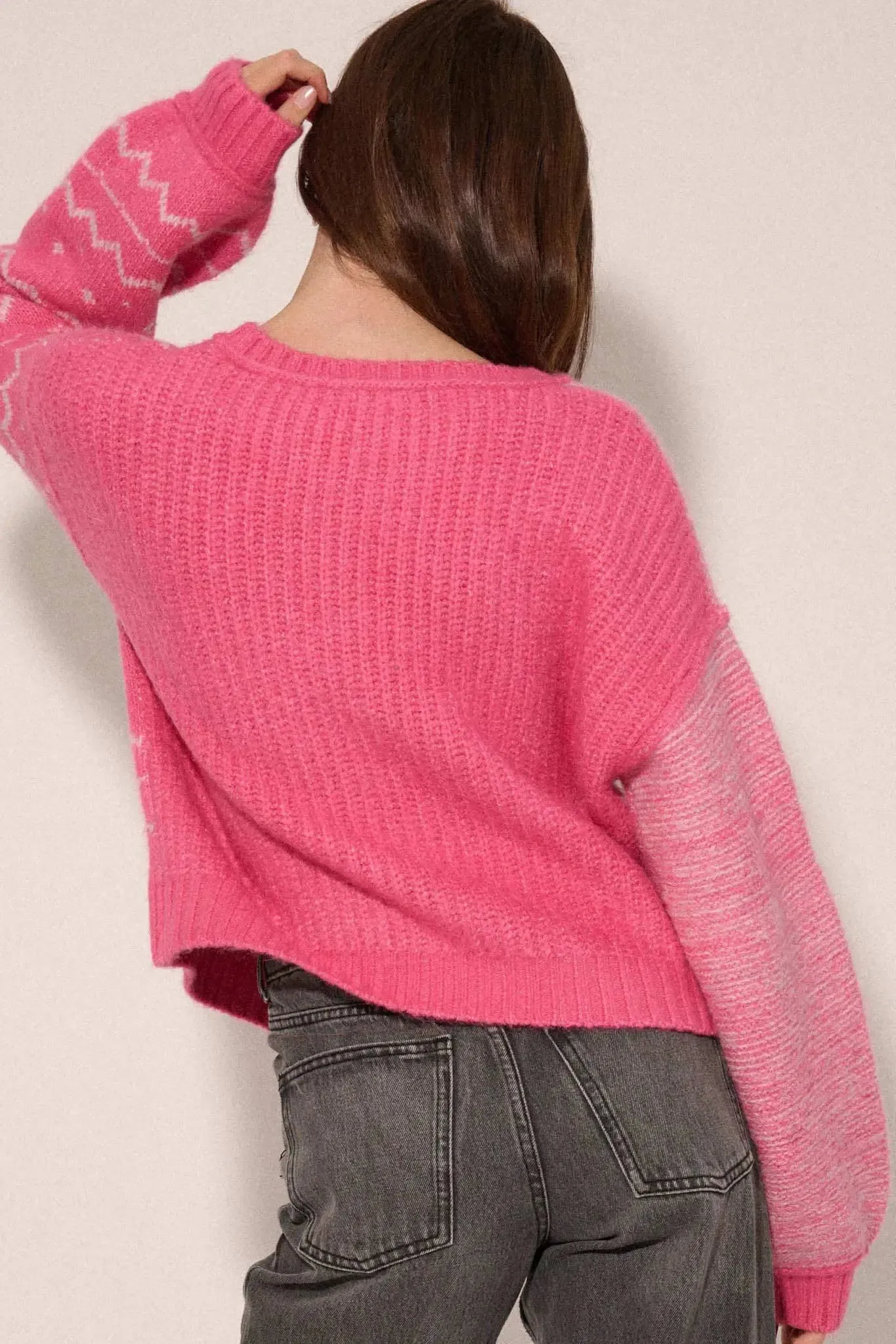 Meet Me Halfway Colorblock Geometric Sweater sold by Promesa product image thumbnail 2