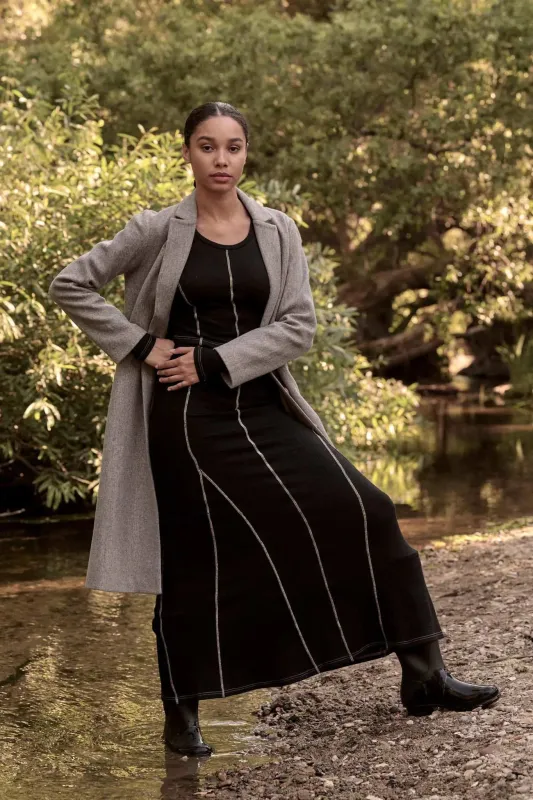 Body of Work Exposed-Seam Rib-Knit Mermaid Skirt sold by Promesa