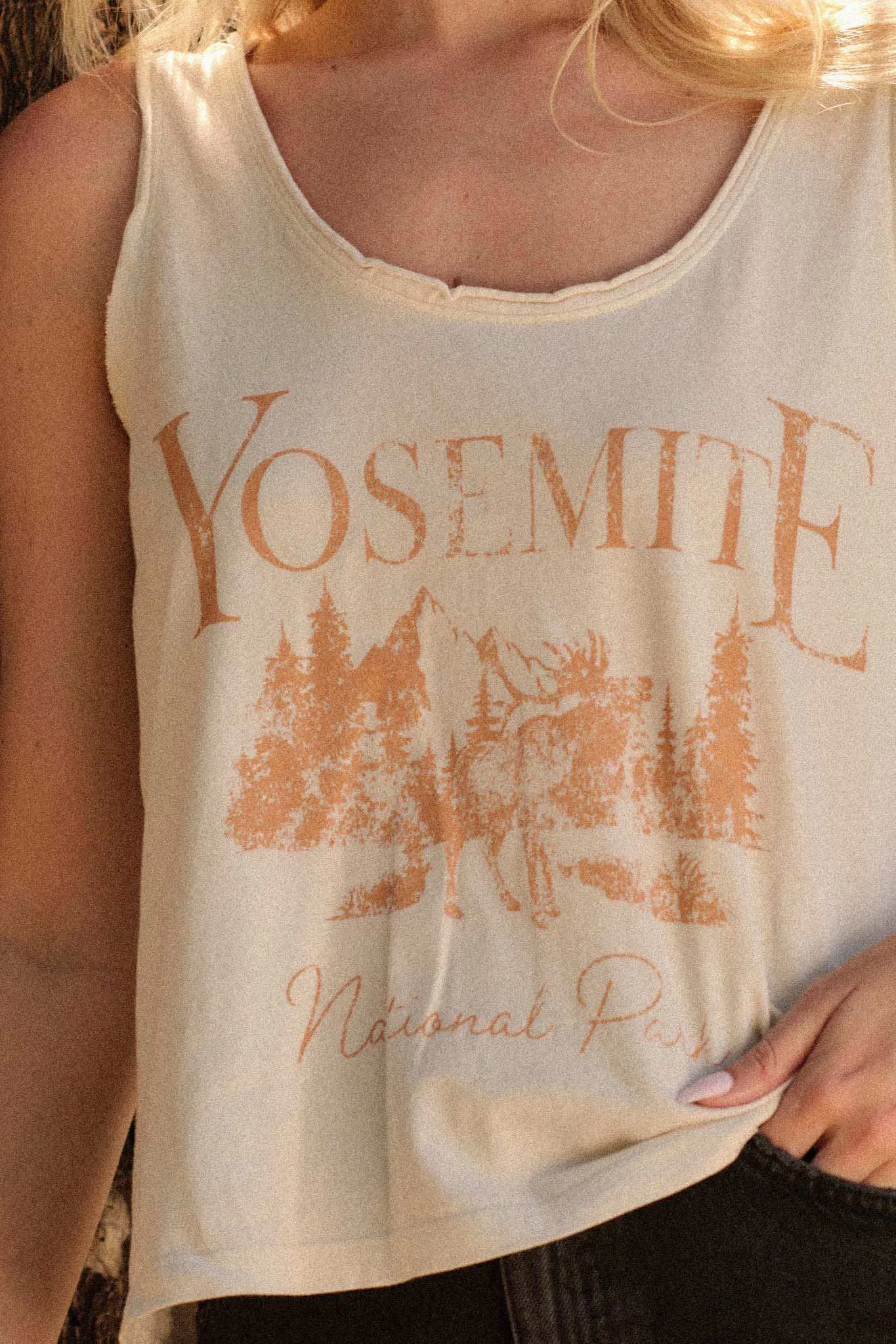 Yosemite National Park Raw-Edge Graphic Tank Top sold by Promesa product image thumbnail 2