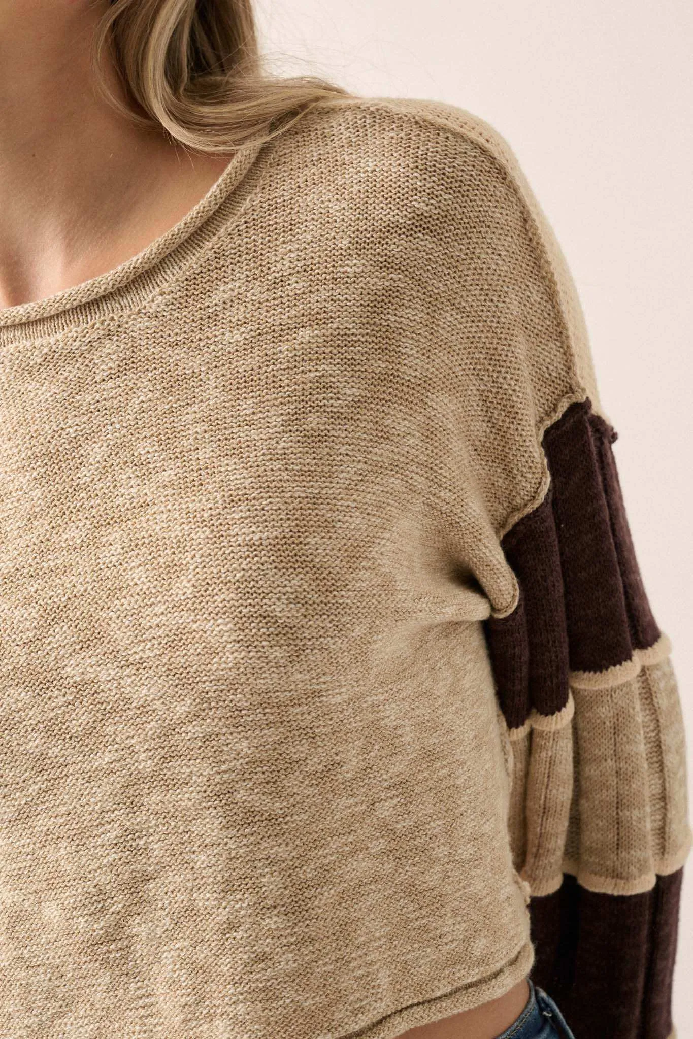 Make or Break Exposed-Seam Colorblock Sweater sold by Promesa product image thumbnail 4