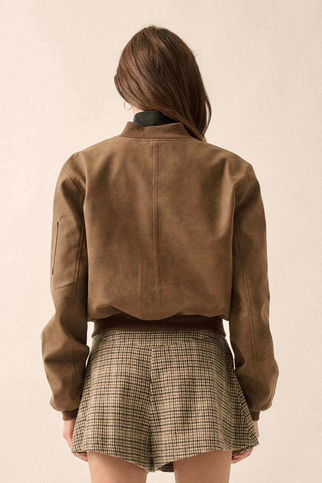 Bombs Away Vegan Leather Bomber Jacket sold by Promesa product image thumbnail 3