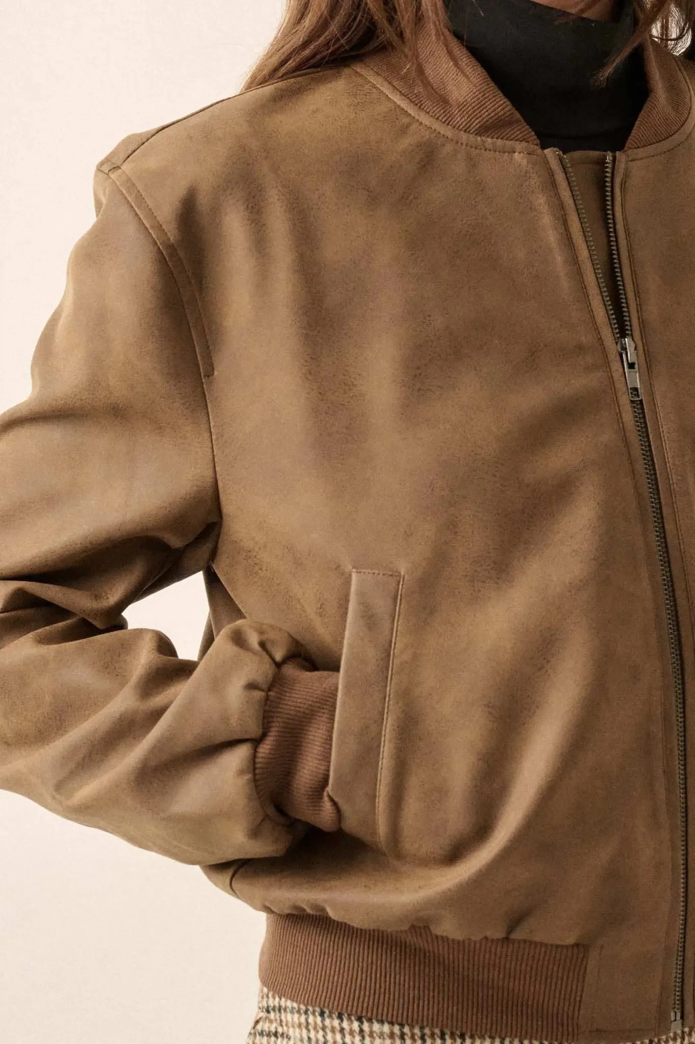 Bombs Away Vegan Leather Bomber Jacket sold by Promesa product image thumbnail 5