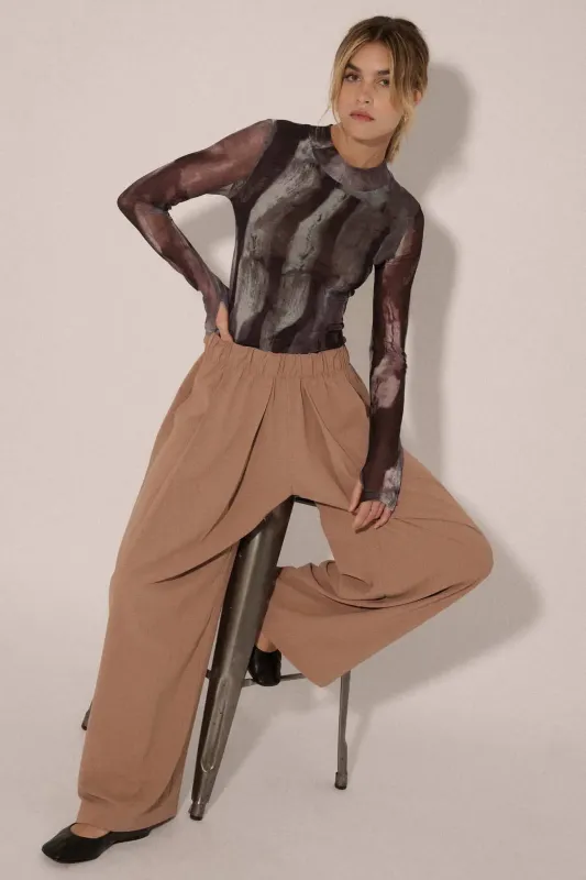 Walk this Way Wide-Leg Elastic-Waist Pants sold by Promesa