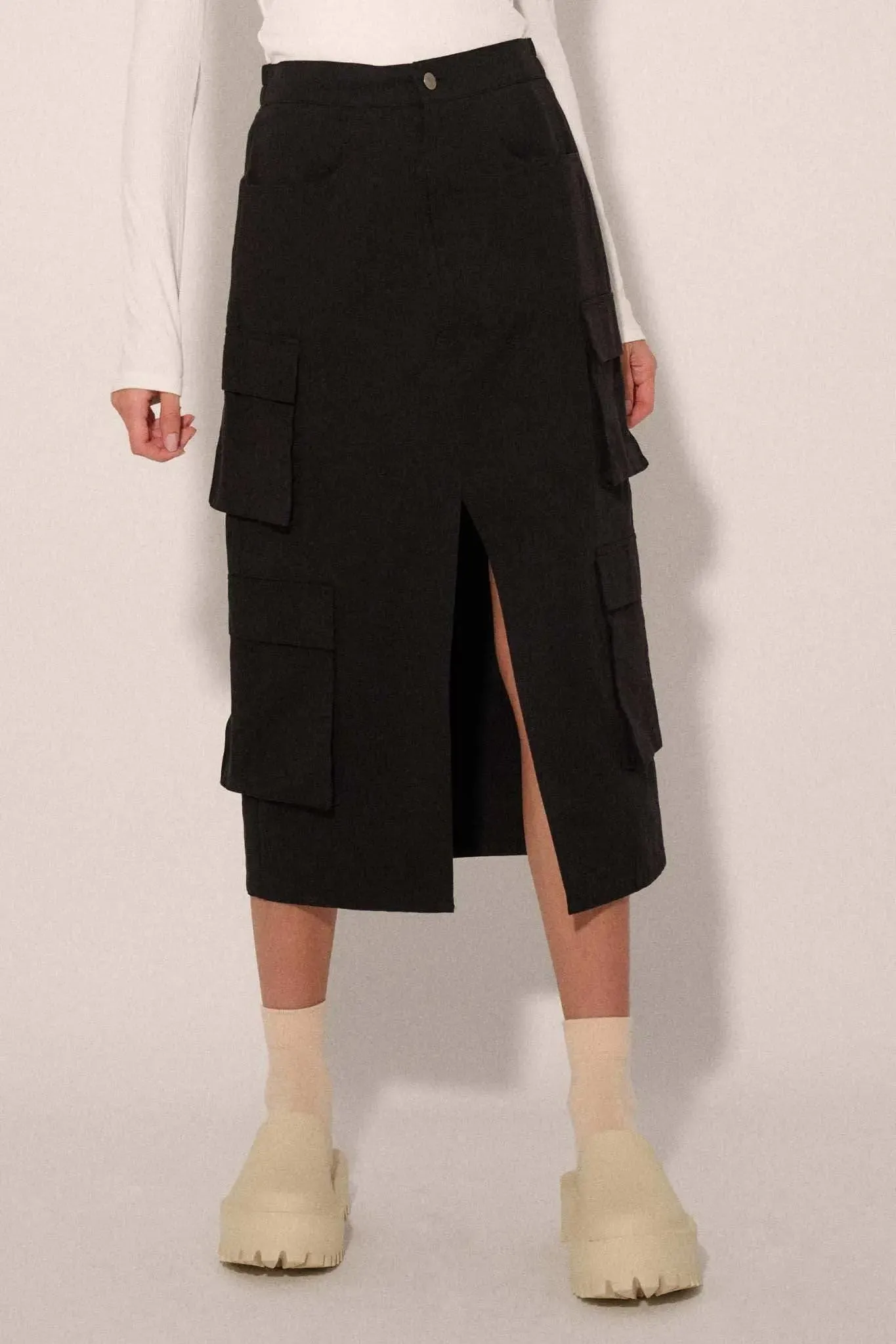 Practically Perfect Cargo Midi Pencil Skirt sold by Promesa product image thumbnail 2