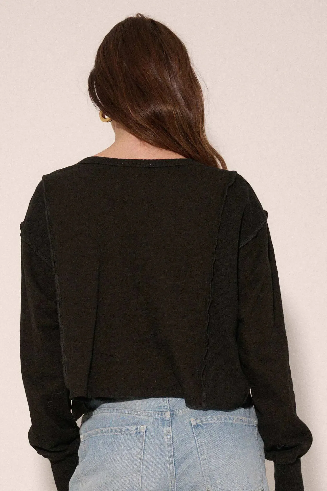 Easy Fit Cotton Slub and Rib-Knit Henley Top sold by Promesa product image thumbnail 2