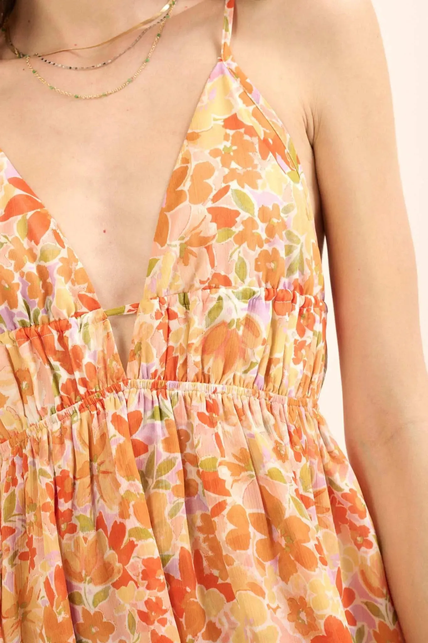 Marmalade Garden Floral Chiffon High-Low Maxi Dress sold by Promesa product image thumbnail 5