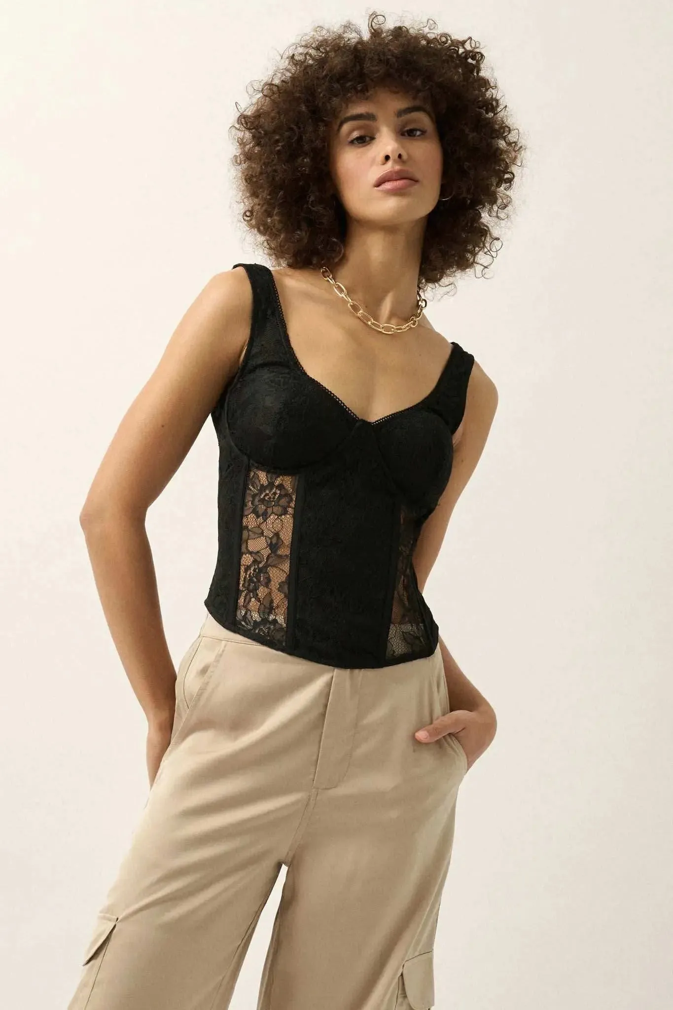 Blooming Romance Floral Lace Bustier Corset Top sold by Promesa product image thumbnail 4