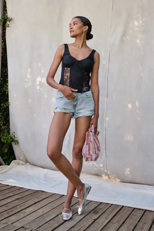 Blooming Romance Floral Lace Bustier Corset Top made by Promesa