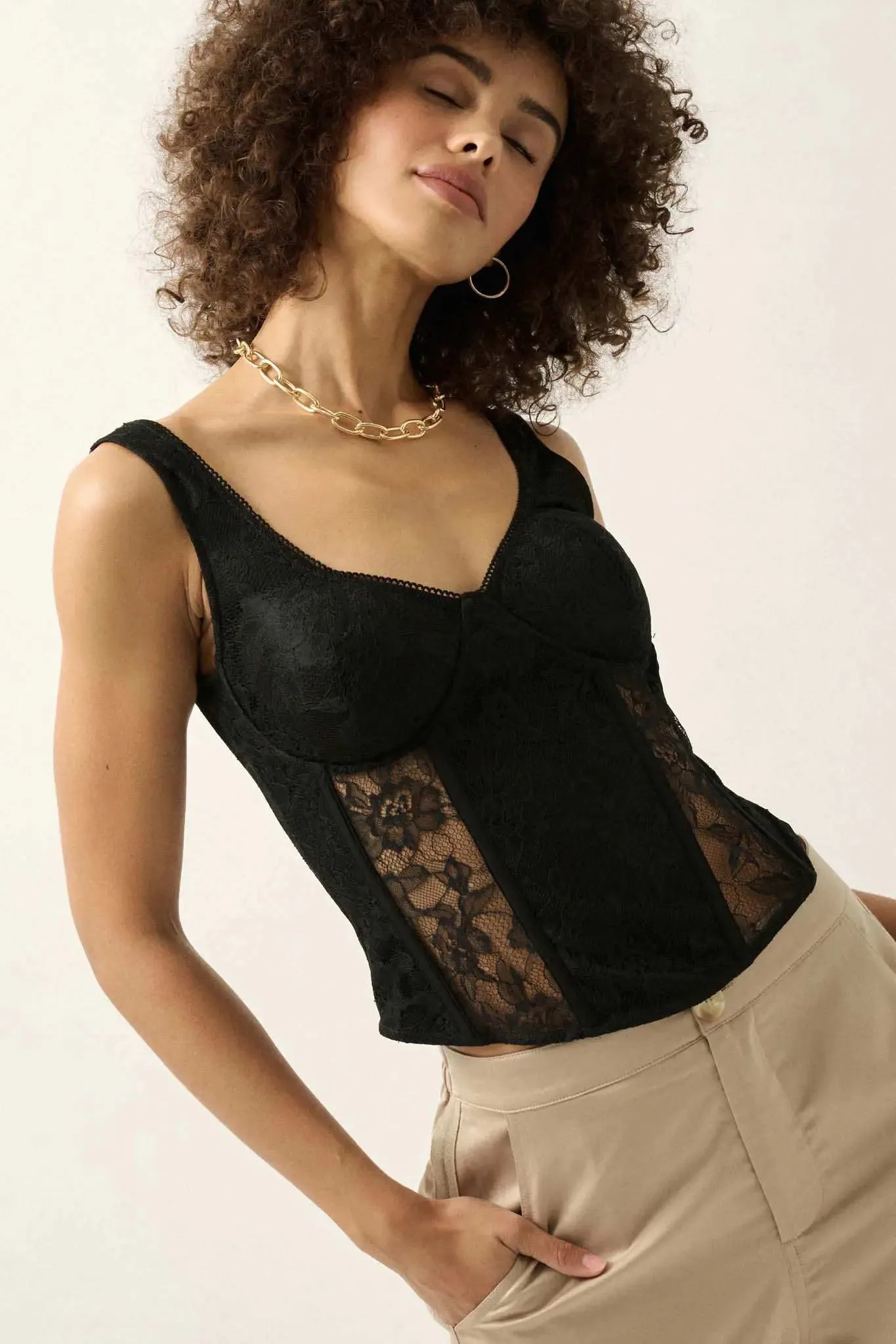 Blooming Romance Floral Lace Bustier Corset Top sold by Promesa product image thumbnail 5
