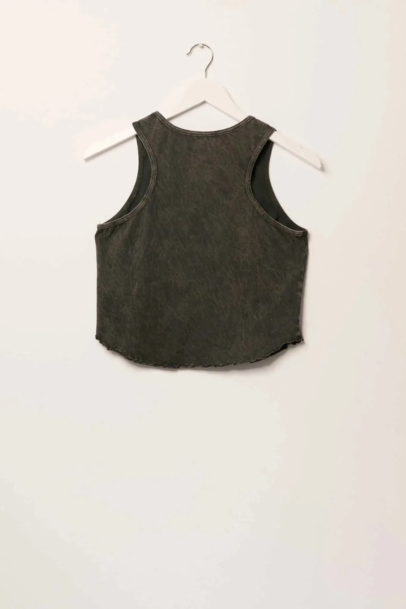 97 Vintage-Wash Lettuce-Edge Graphic Tank Top sold by Promesa product image thumbnail 3