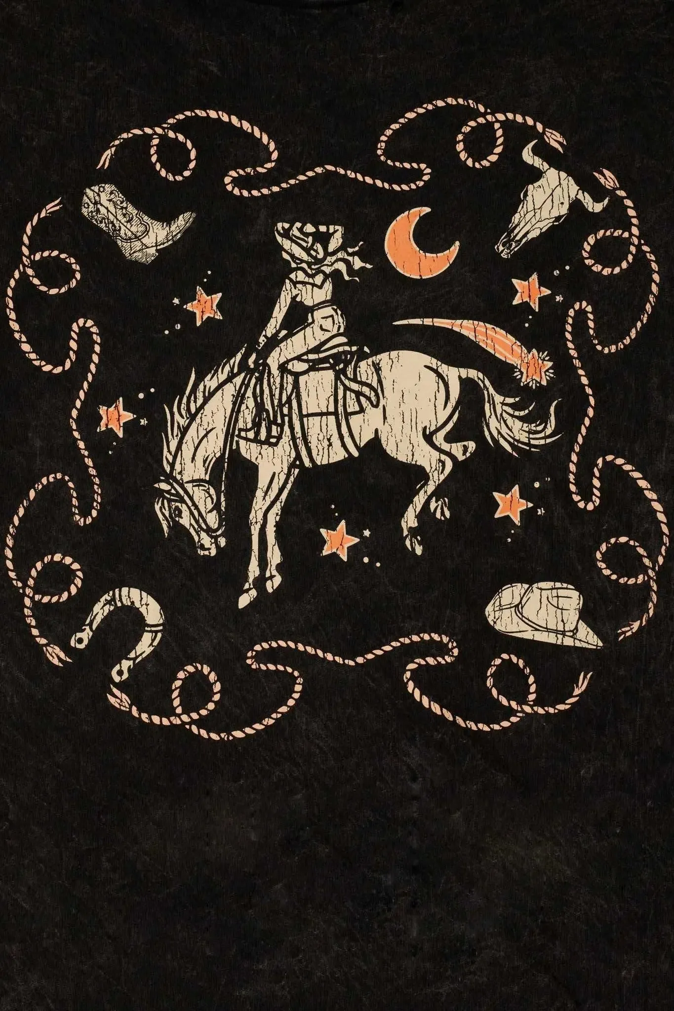 Rodeo Cowgirl Distressed Oversize Graphic Tee sold by Promesa product image thumbnail 2