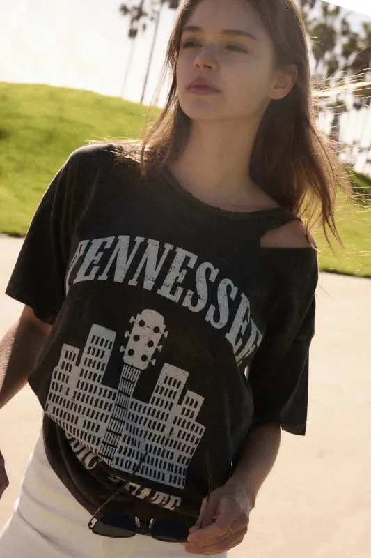 Tennessee Slashed Vintage-Wash Graphic Tee sold by Promesa