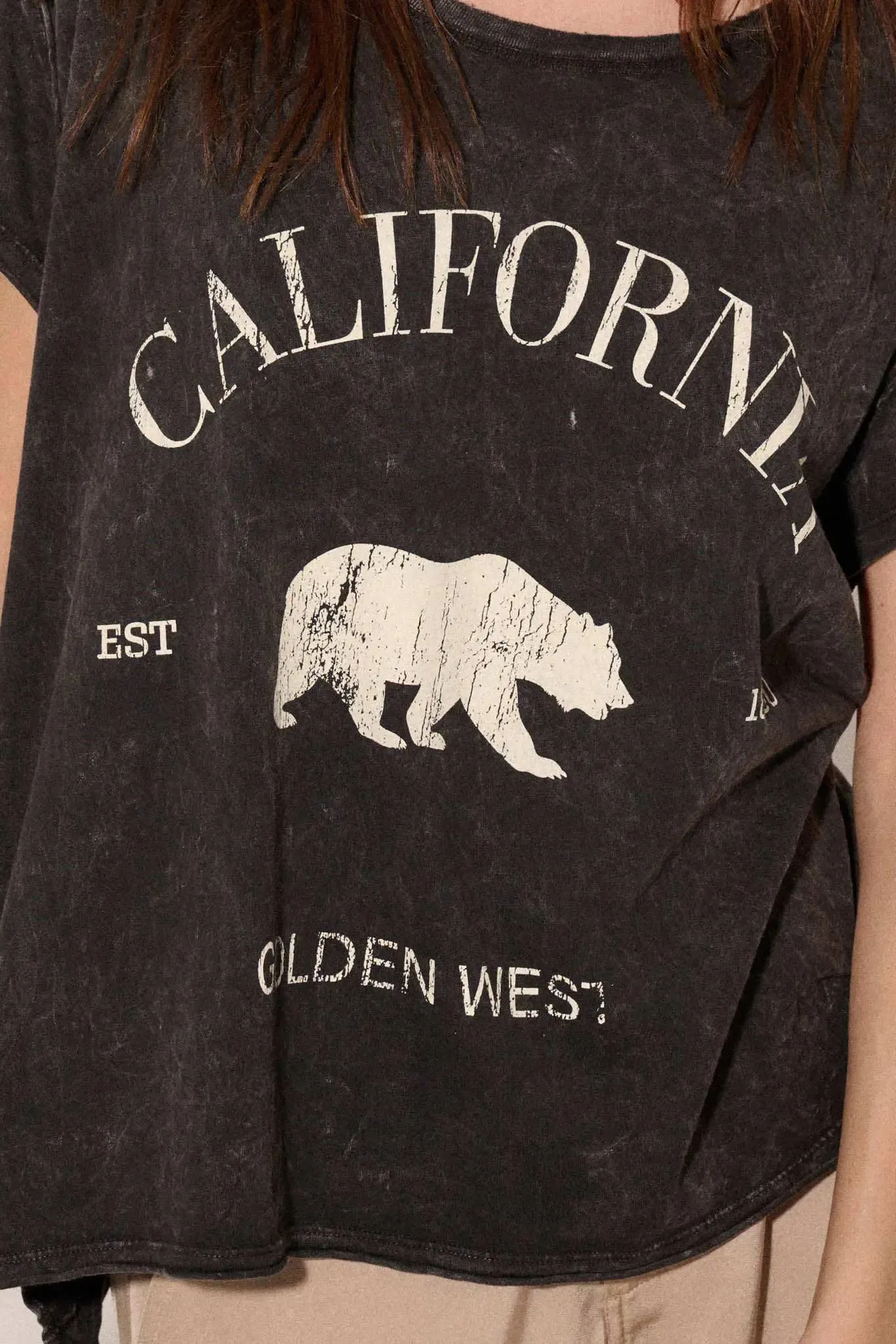 California Bear Vintage-Wash Graphic Tee sold by Promesa product image thumbnail 2