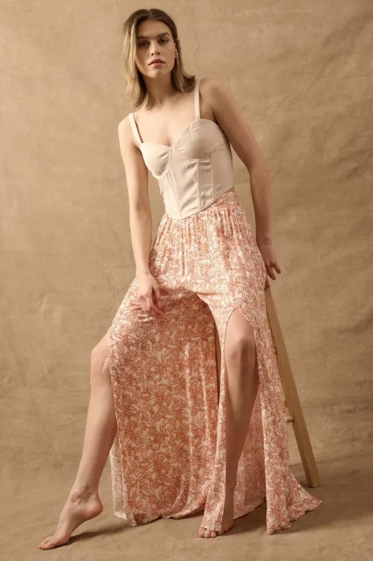 Fascinating Flowers Floral Split-Leg Palazzo Pants sold by Promesa