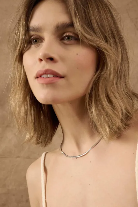 Pico Silver Snake Chain Necklace sold by Promesa