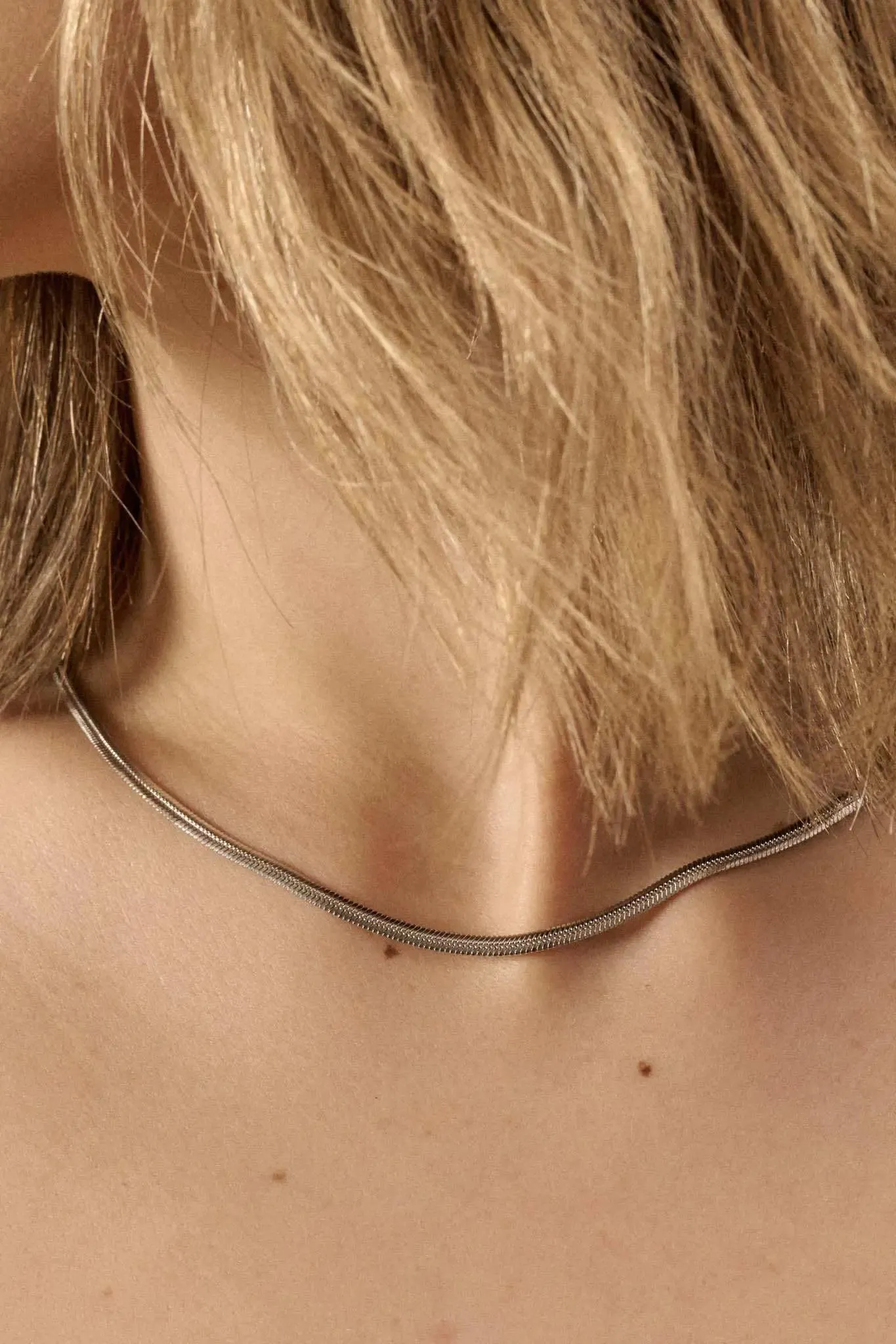 Pico Silver Snake Chain Necklace sold by Promesa product image thumbnail 2