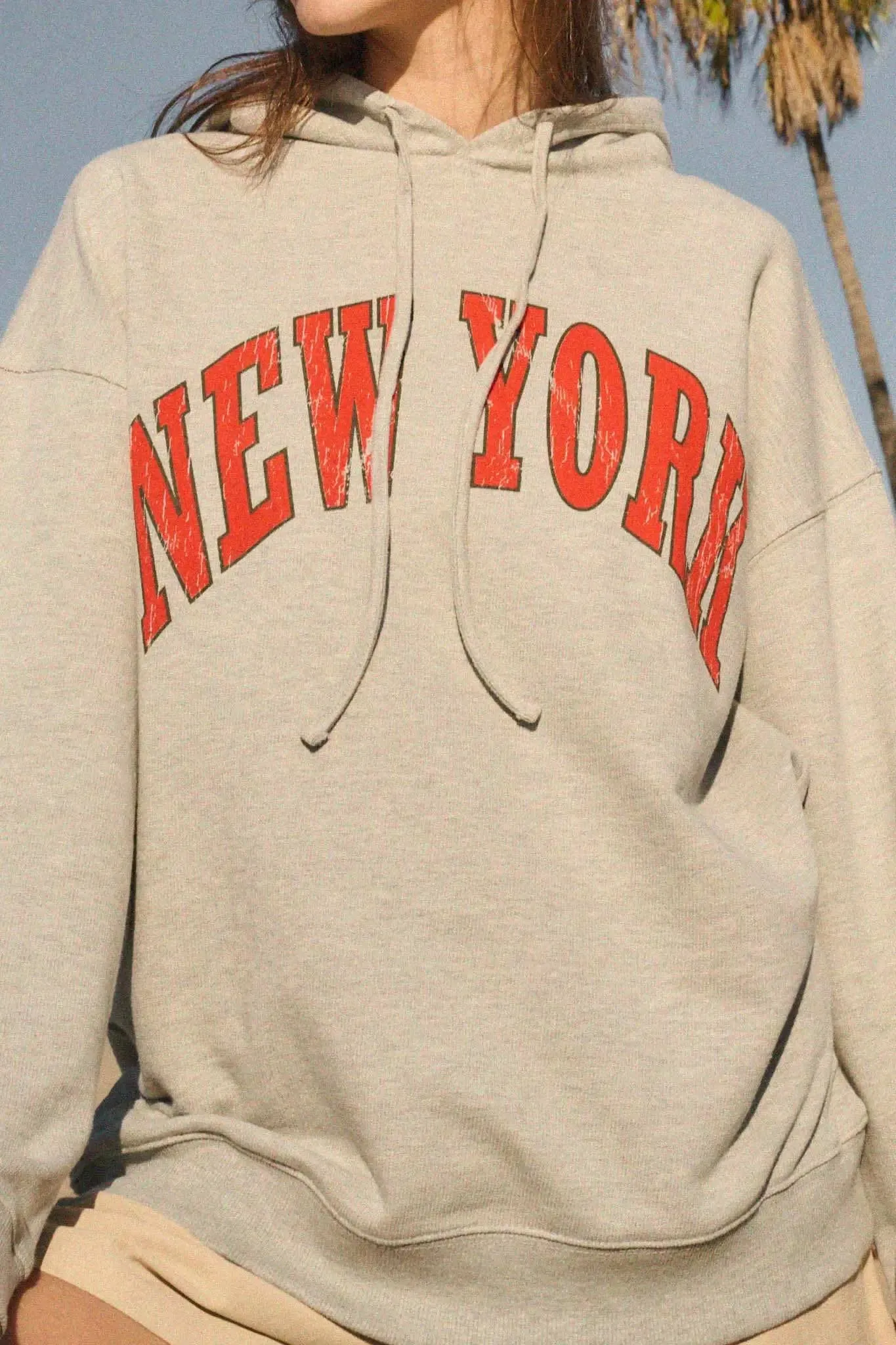 New York Vintage-Print Varsity Graphic Hoodie sold by Promesa product image thumbnail 2