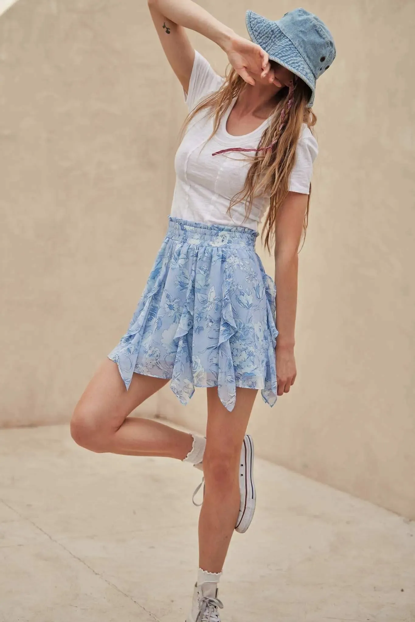 Easy Fit Exposed-Seam Cotton Slub Layered Tee sold by Promesa product image thumbnail 4