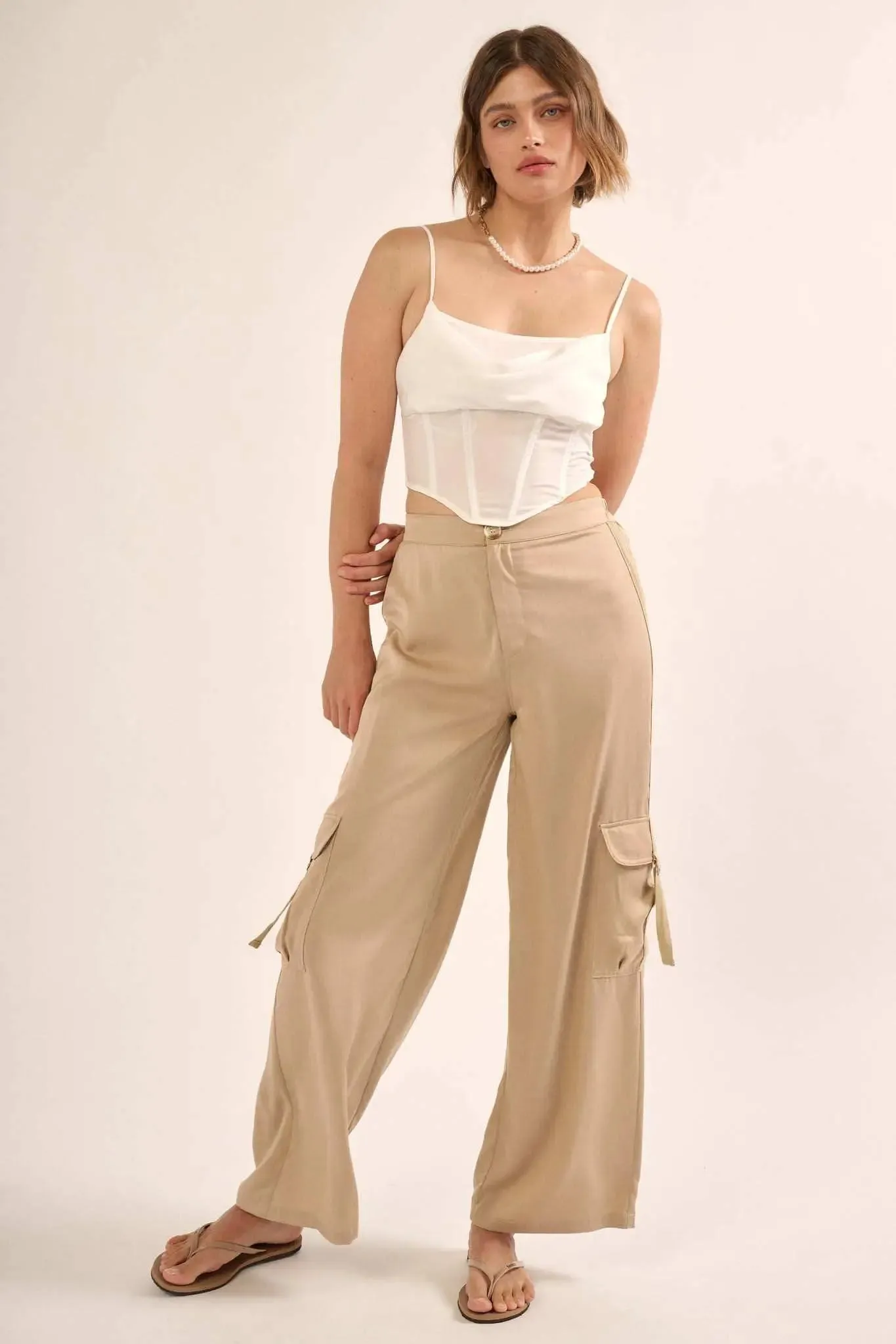 Truly Tempting Satin Cowl Neck Corset Cami Top sold by Promesa product image thumbnail 4