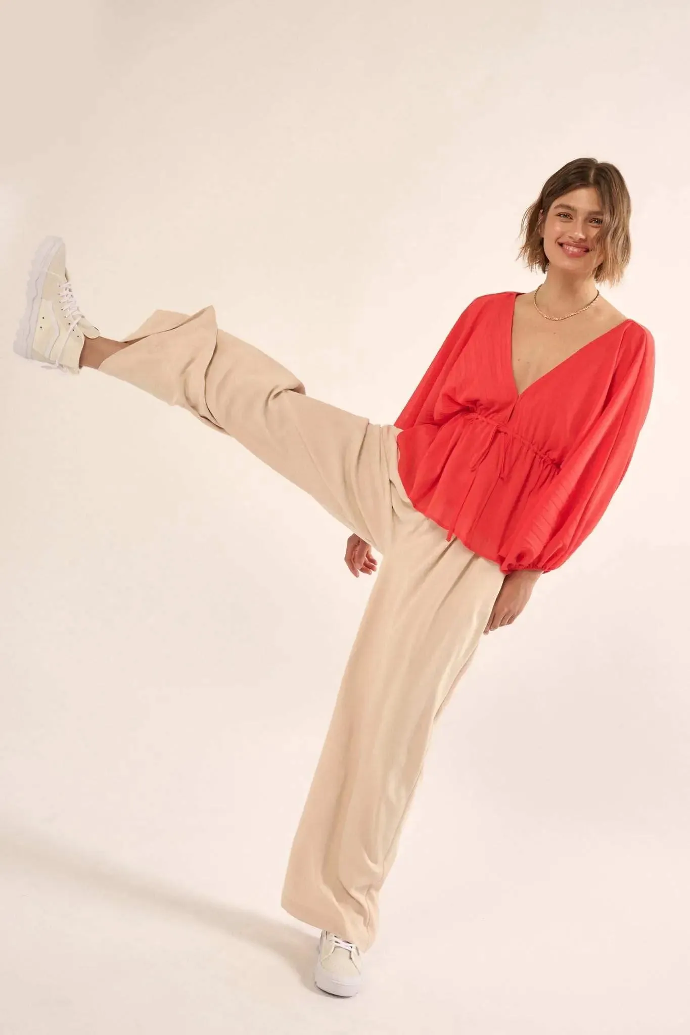 Made for Love Accordion Pleated Kimono Blouse sold by Promesa product image thumbnail 5