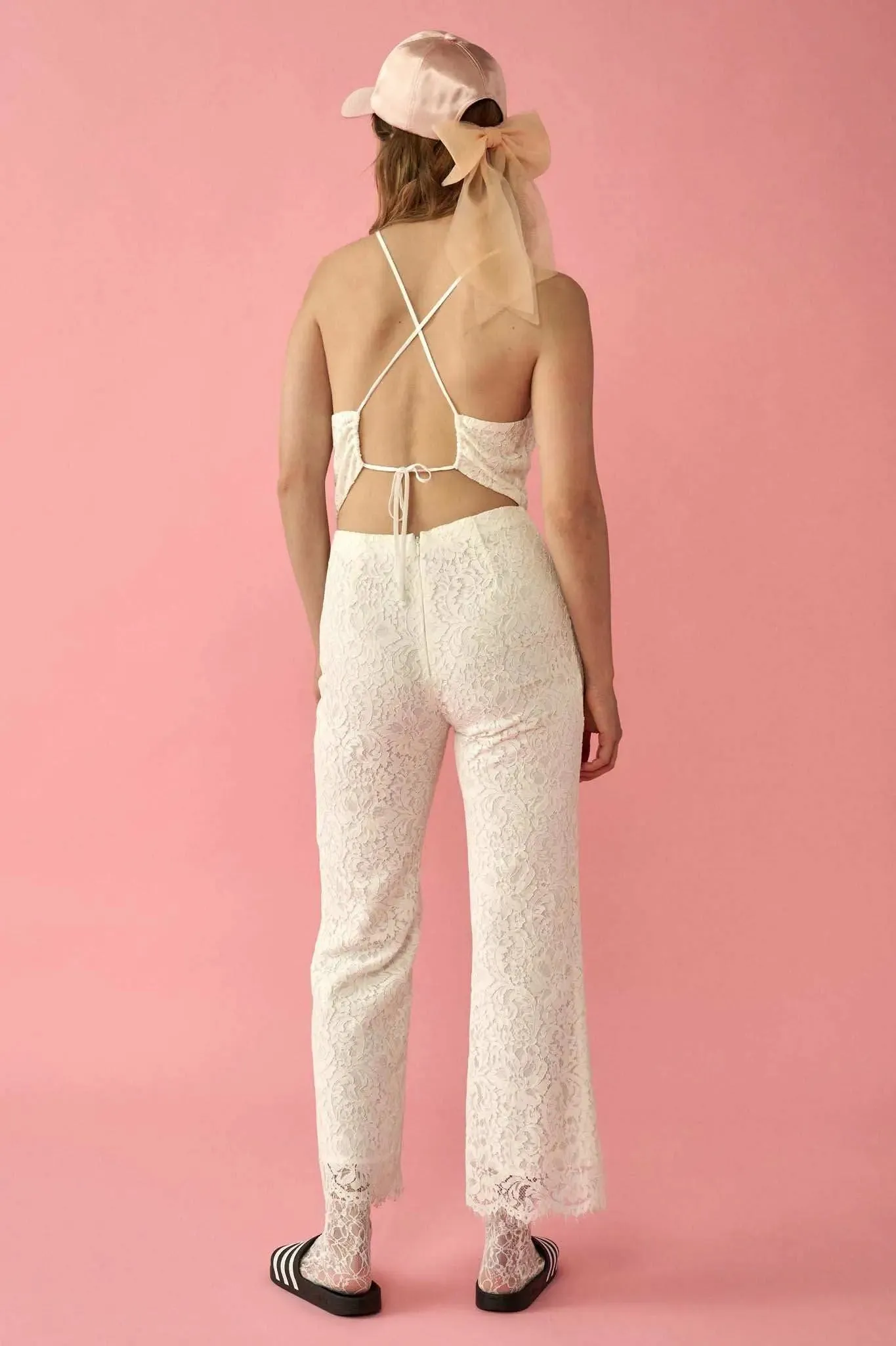 Lace Ahead Floral Lace Open-Back Jumpsuit sold by Promesa product image thumbnail 2