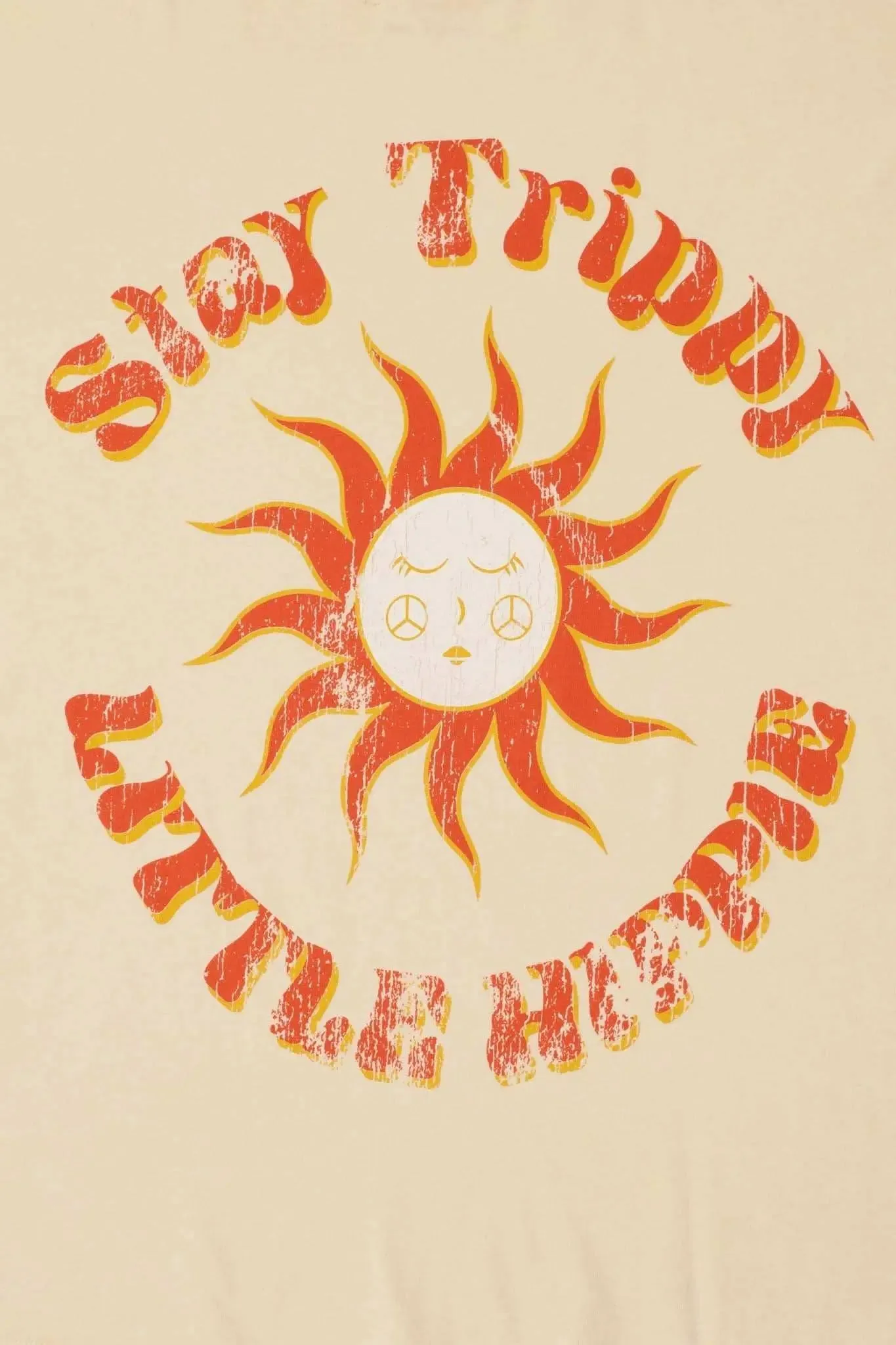 Stay Trippy Little Hippie Distressed Graphic Tee sold by Promesa product image thumbnail 2