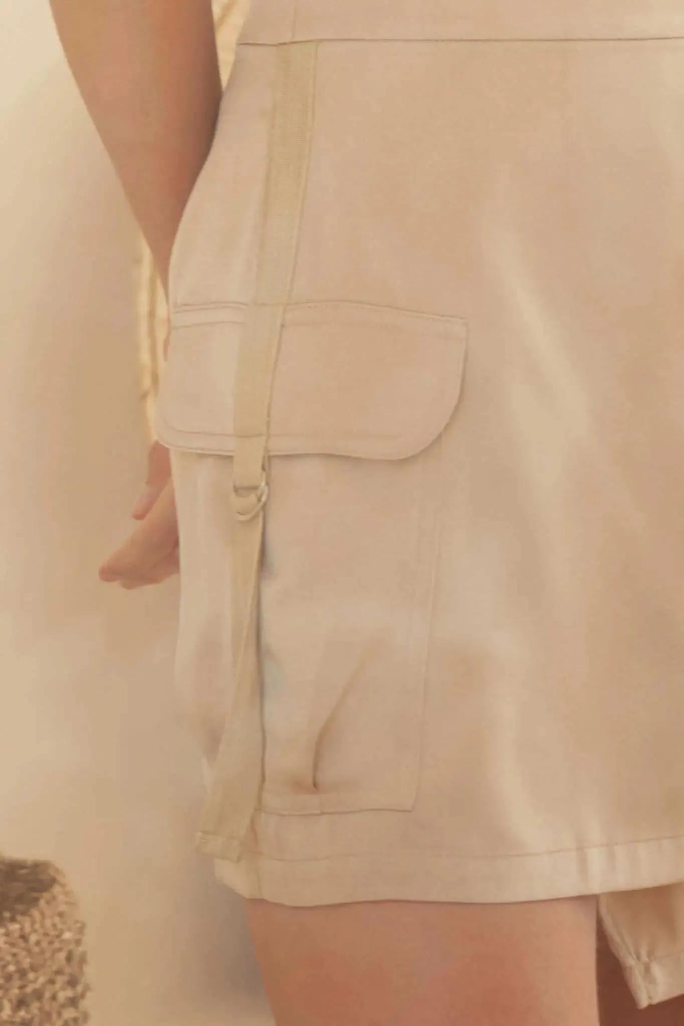 Carry On Matte Satin Wrapped Cargo Mini Skirt sold by Promesa product image thumbnail 3