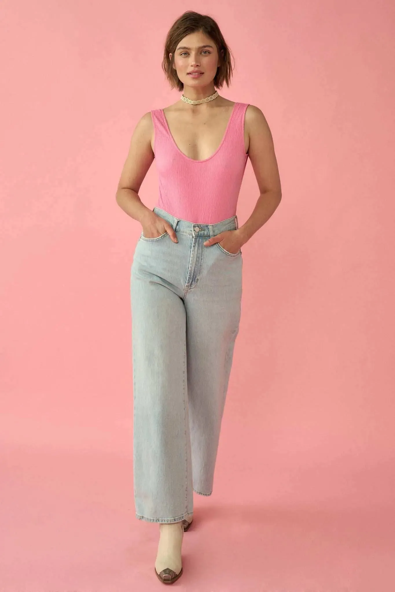 Promise the Label Smocked Jersey Tank Bodysuit sold by Promesa product image thumbnail 5