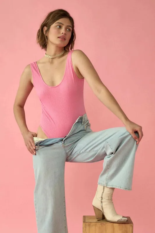 Promise the Label Smocked Jersey Tank Bodysuit sold by Promesa