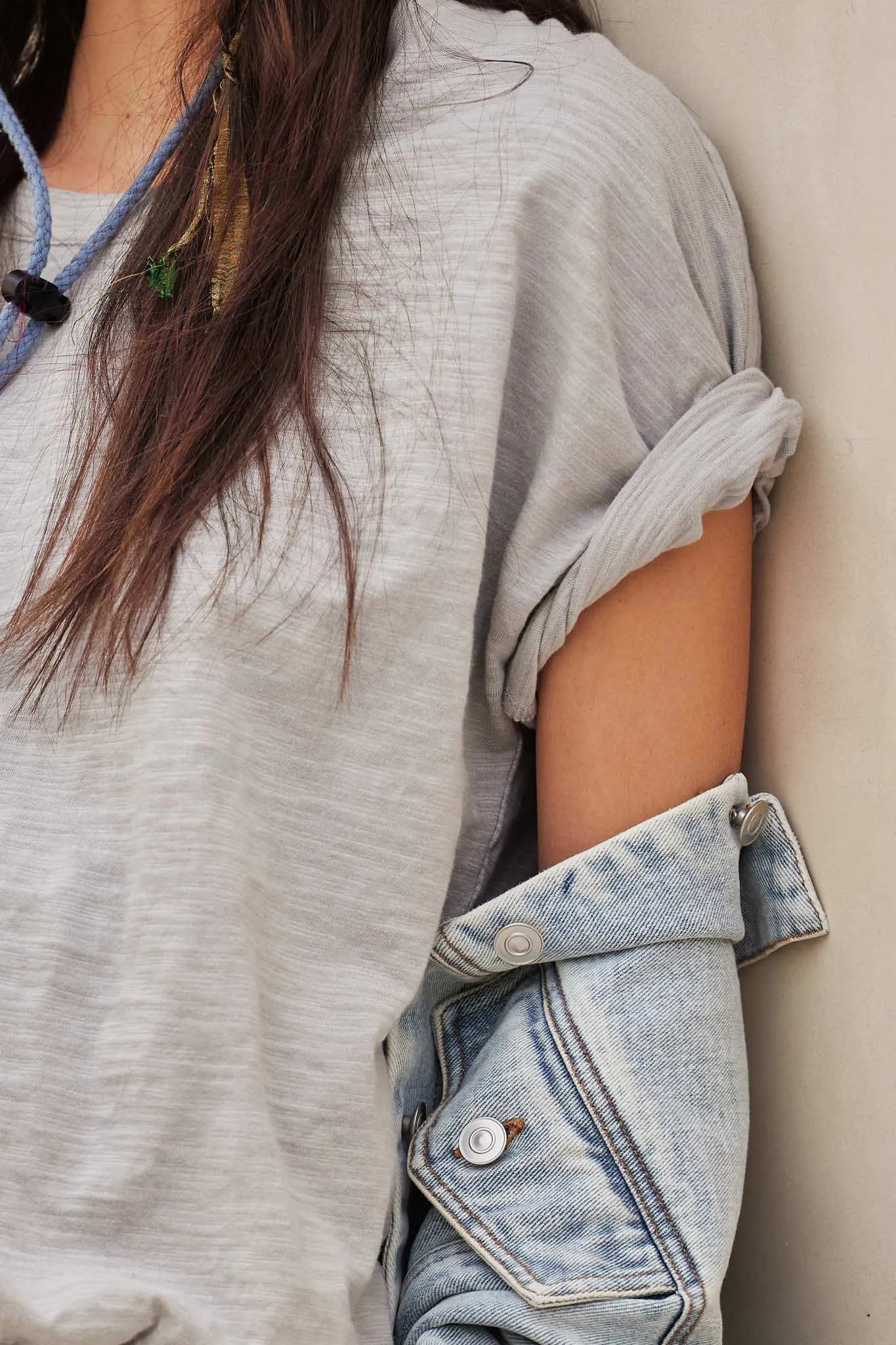 Easy Fit Vintage-Wash Slub Cotton T-Shirt Bodysuit sold by Promesa product image thumbnail 2