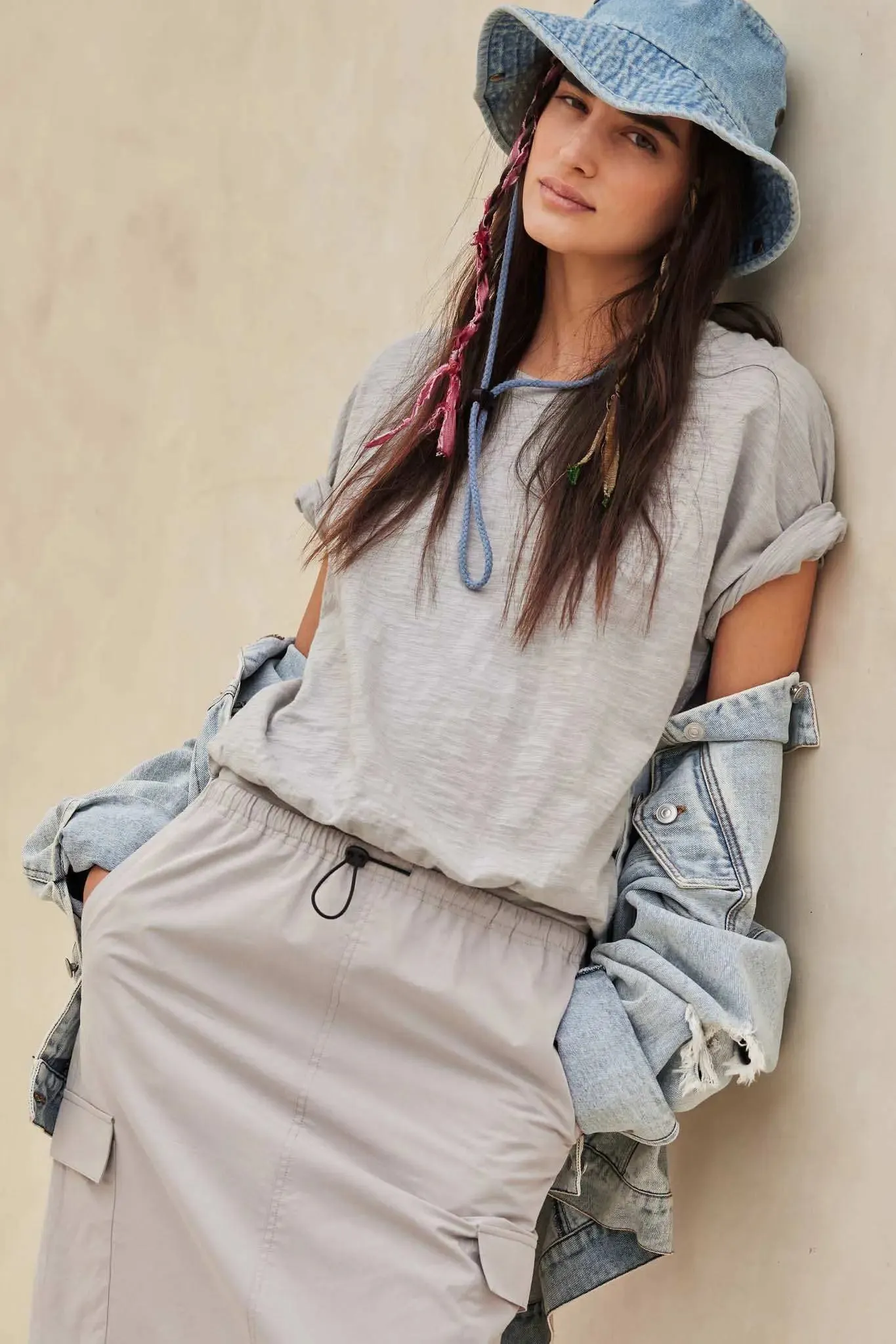 Easy Fit Vintage-Wash Slub Cotton T-Shirt Bodysuit sold by Promesa