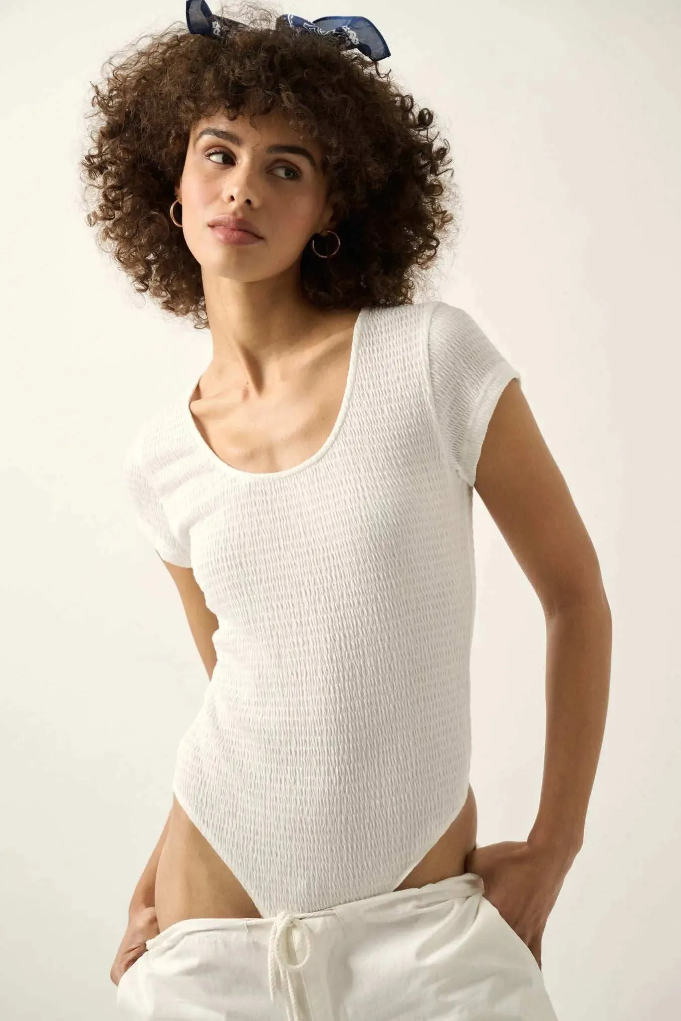 Promise the Label Smocked Jersey Scoop Bodysuit sold by Promesa product image thumbnail 2