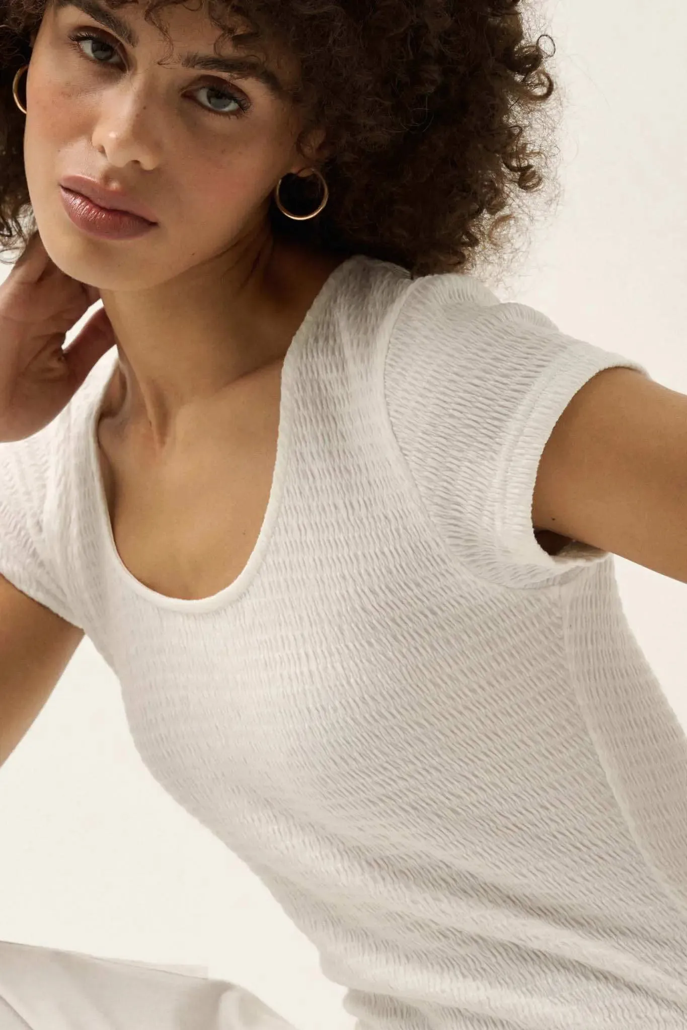 Promise the Label Smocked Jersey Scoop Bodysuit sold by Promesa product image thumbnail 4