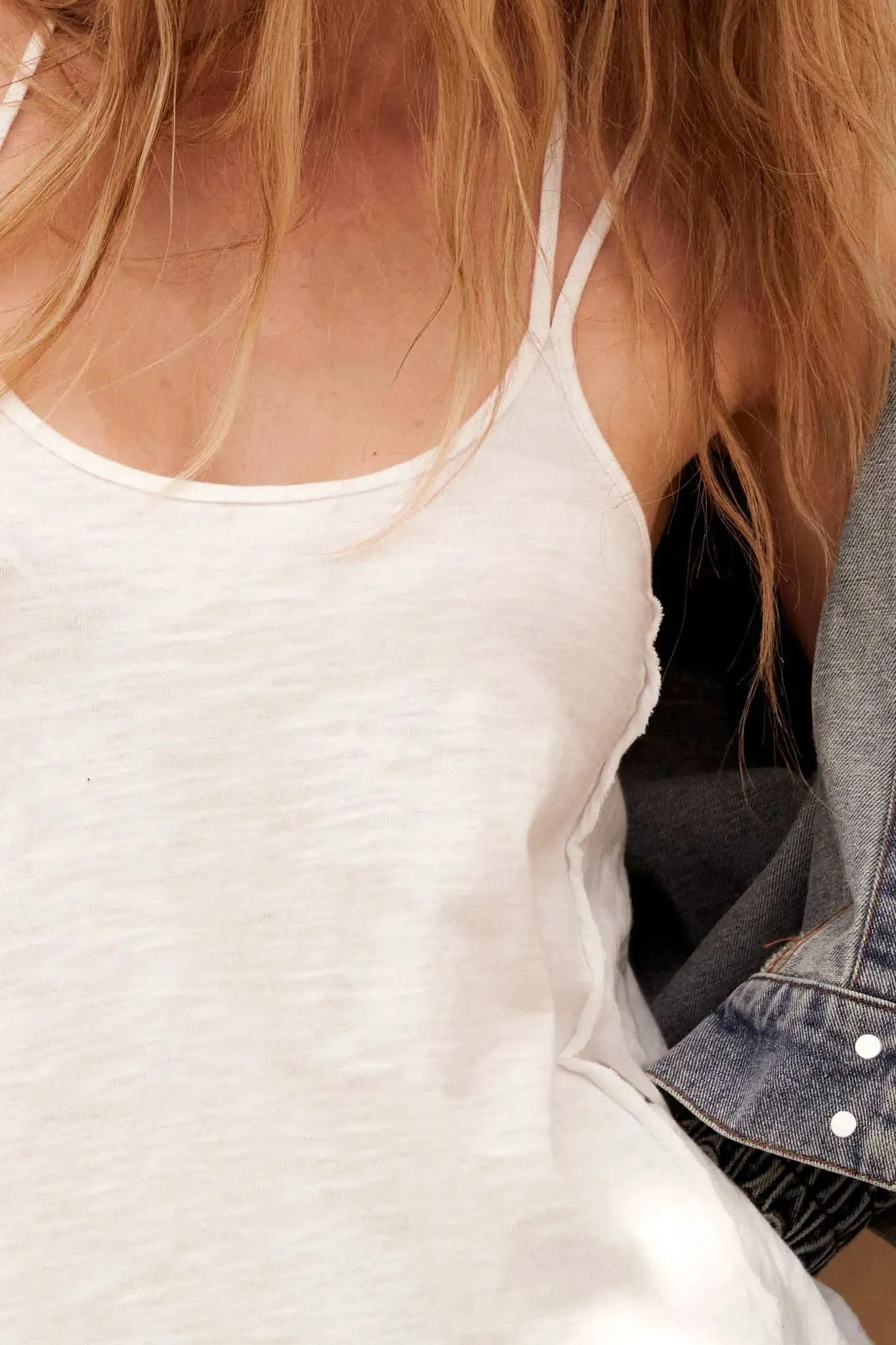 Easy Fit Vintage-Wash Slub Cotton Strappy Tank Top sold by Promesa product image thumbnail 4