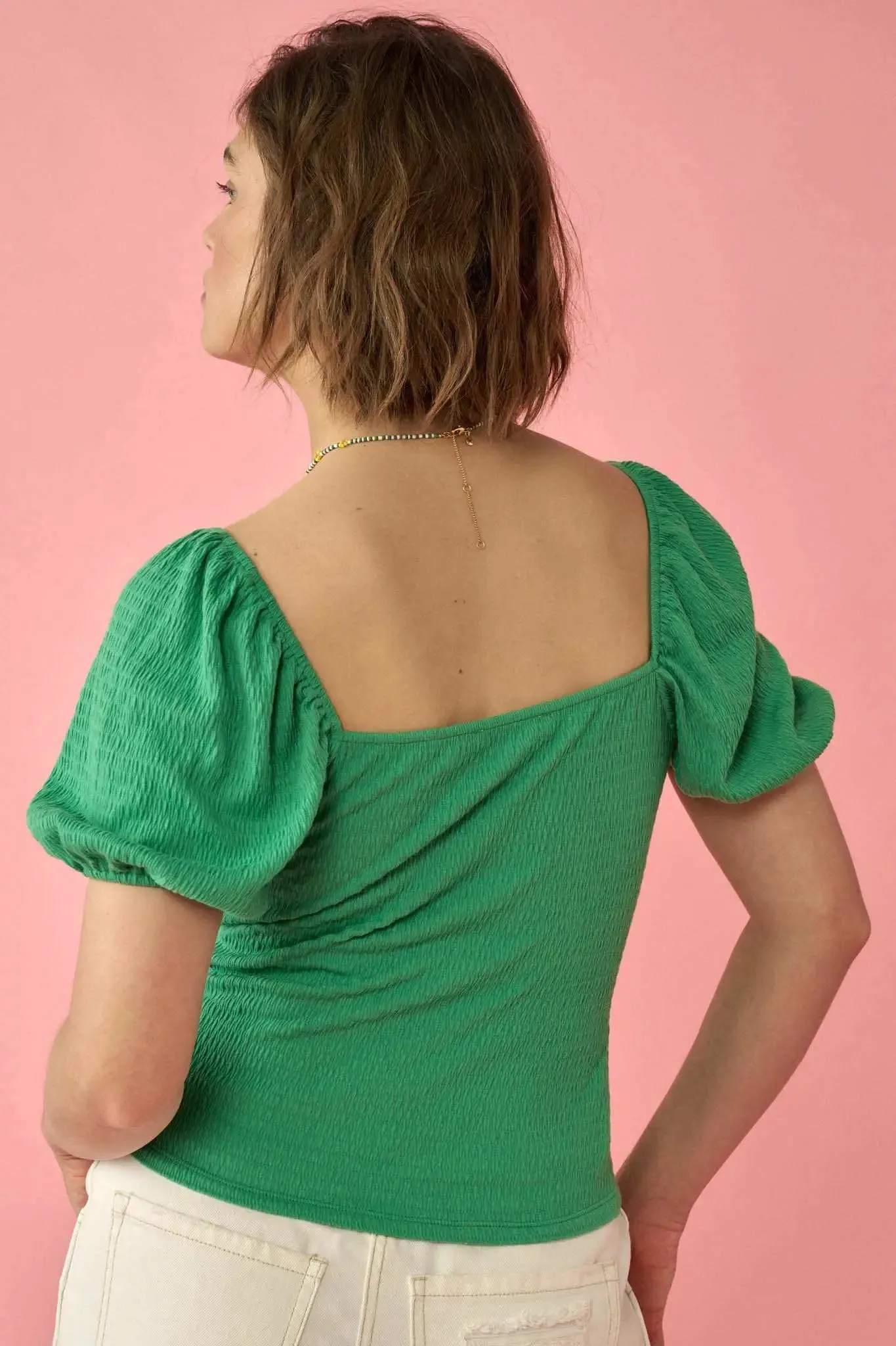 Promise the Label Smocked Jersey Peasant Top sold by Promesa product image thumbnail 5