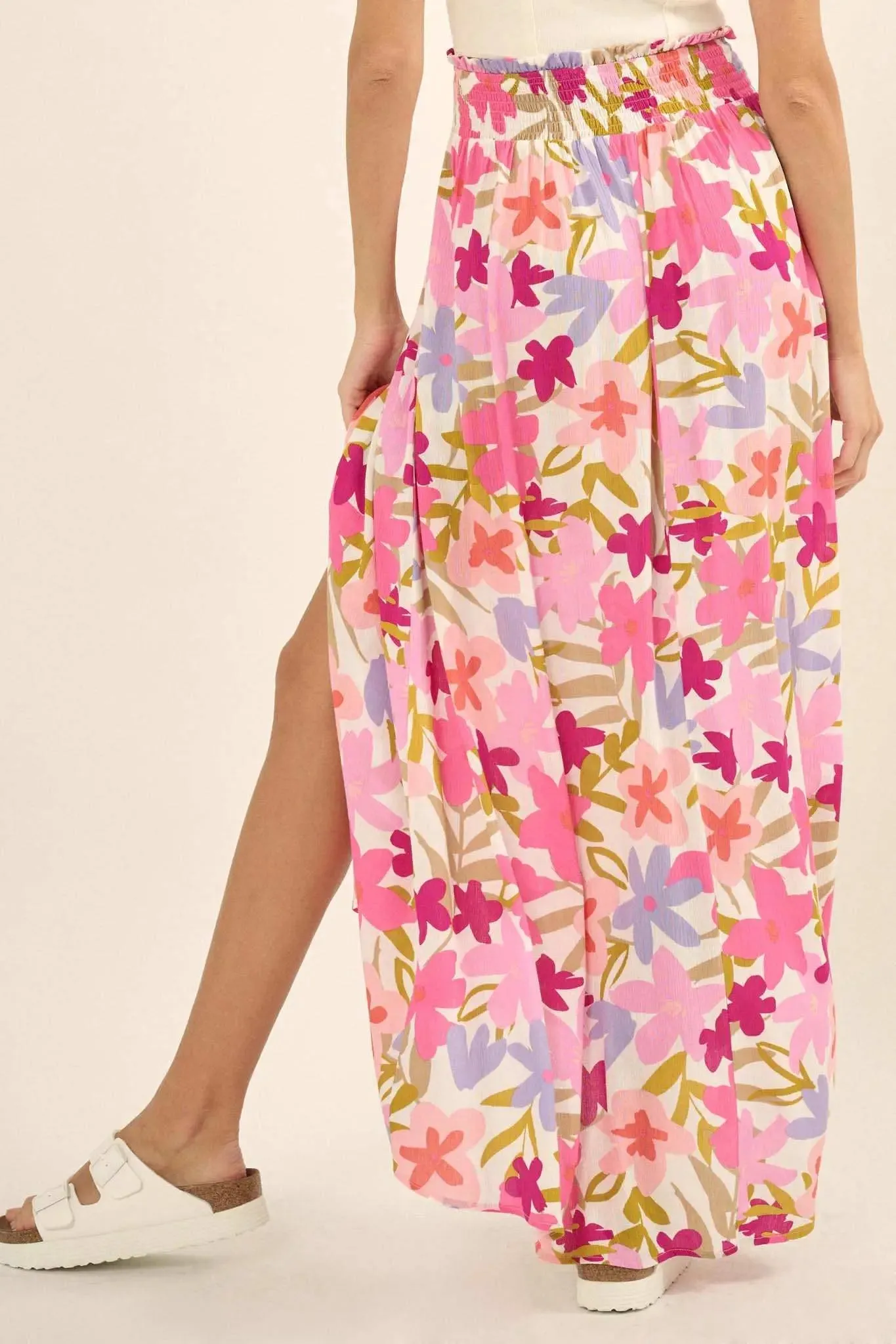 Rainforest Flowers Floral High-Waist Maxi Skirt sold by Promesa product image thumbnail 5