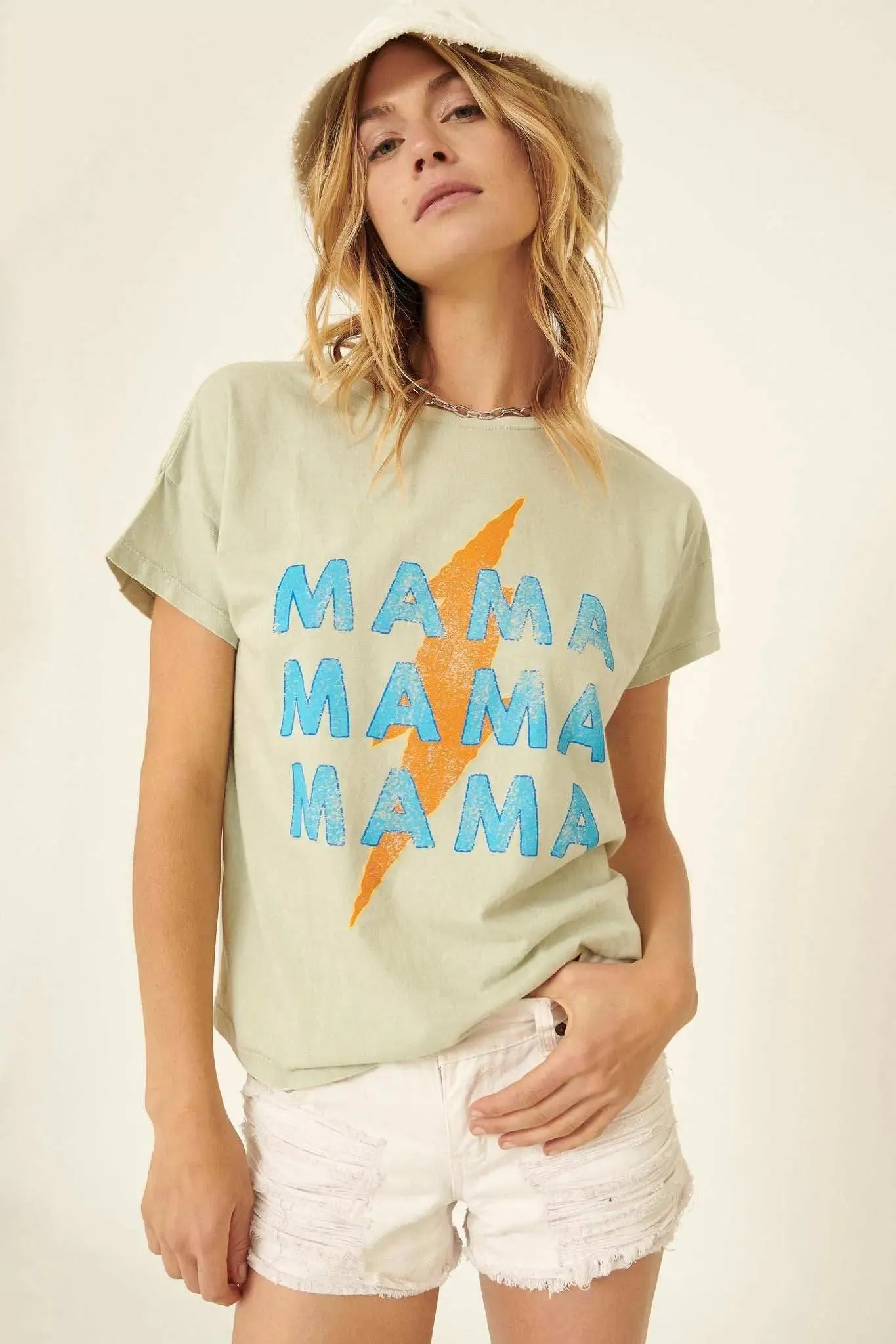 Mama Thunder Vintage-Wash Graphic Tee sold by Promesa product image thumbnail 2