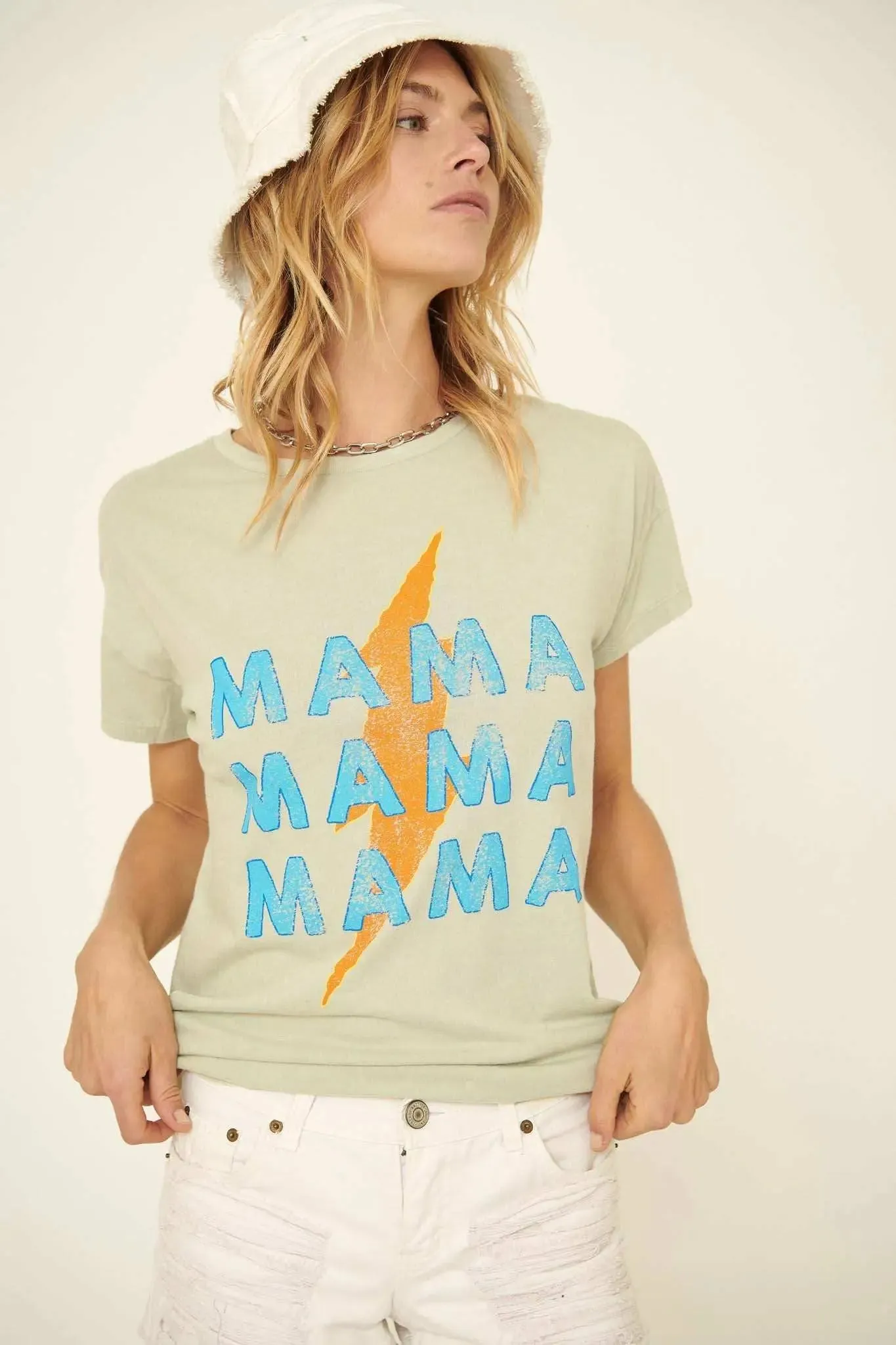 Mama Thunder Vintage-Wash Graphic Tee sold by Promesa product image thumbnail 4