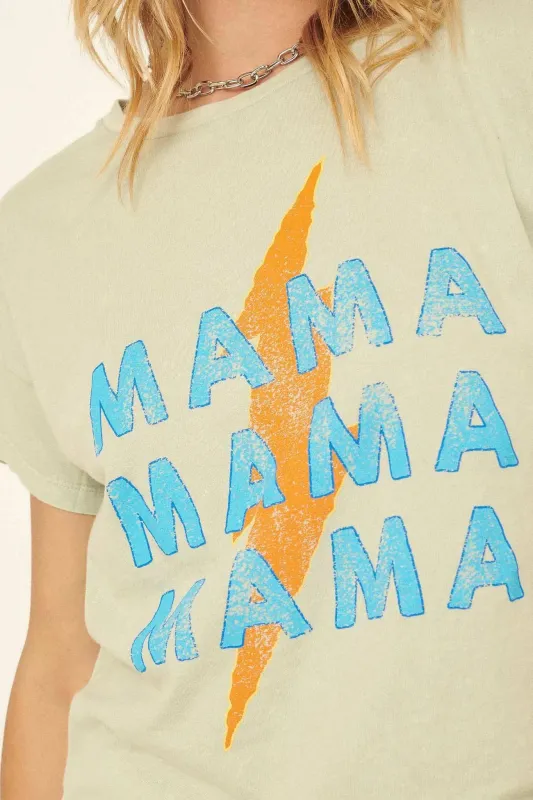 Mama Thunder Vintage-Wash Graphic Tee sold by Promesa