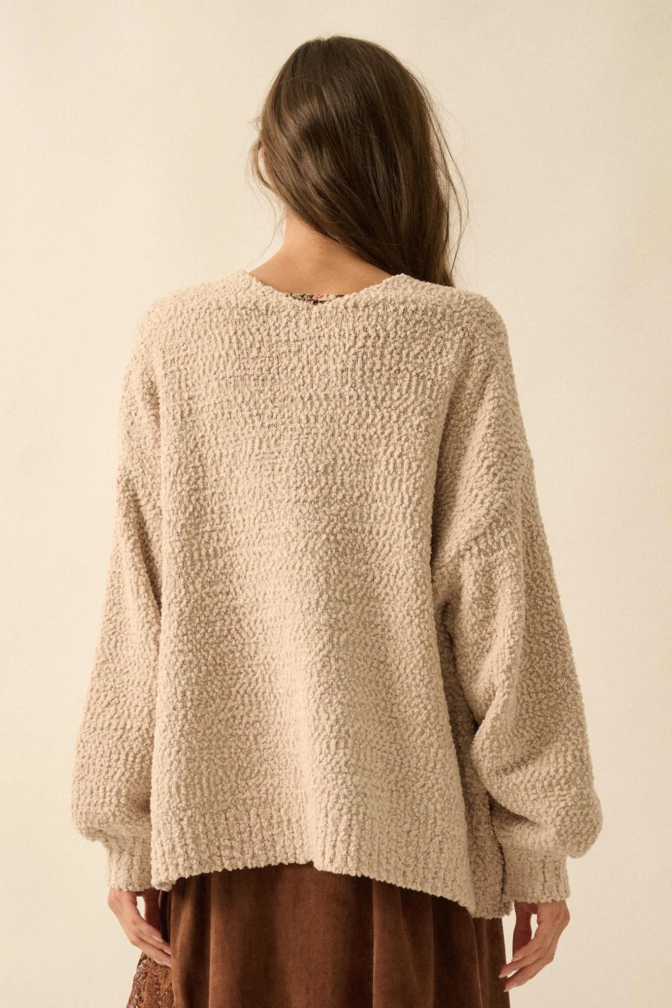 In My Feelings Textured Knit Open-Front Cardigan sold by Promesa product image thumbnail 2