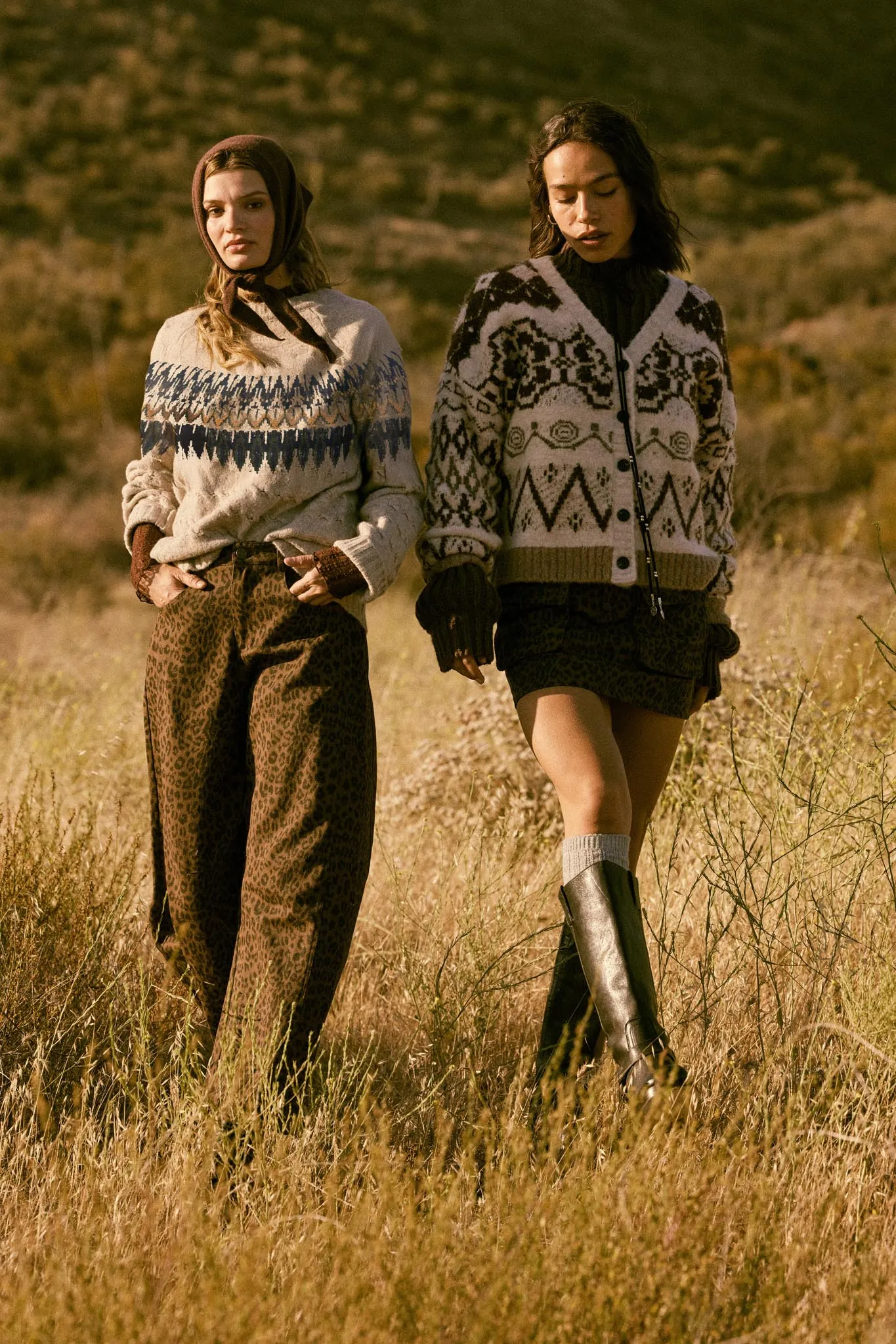 Misty Moors Fair Isle Cable Knit Sweater sold by Promesa product image thumbnail 2